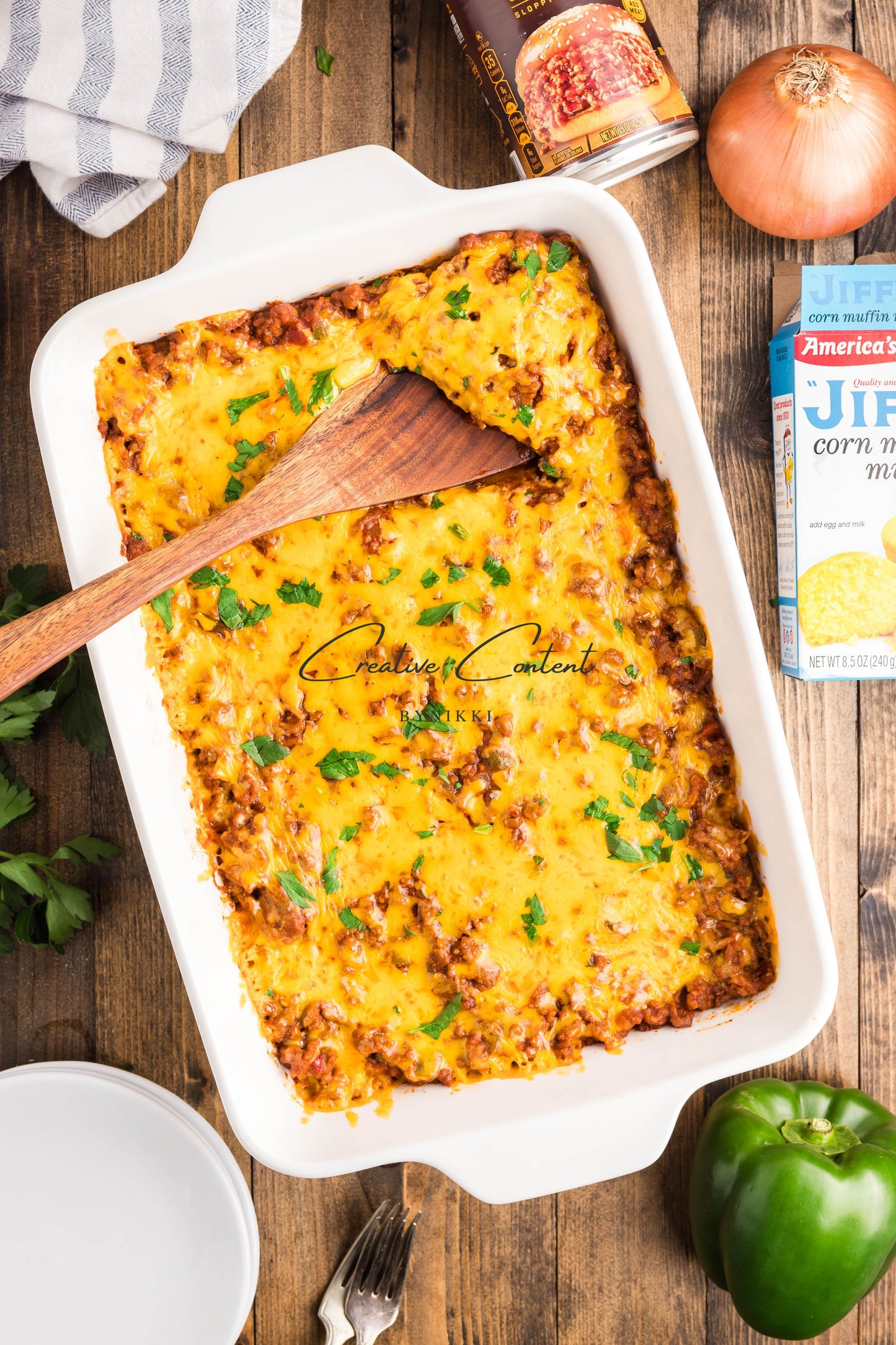 Sloppy Joe Cornbead Casserole - Exclusive