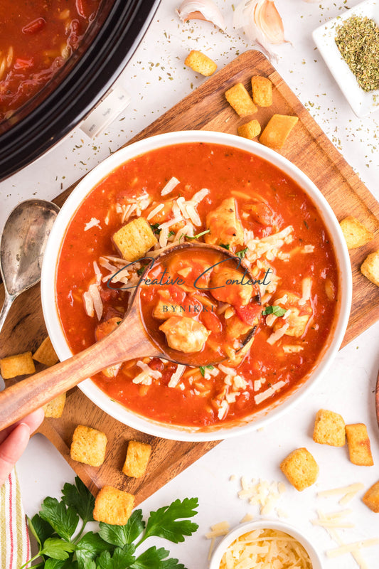 Slow Cooker Chicken Parmesan Soup - Exclusive