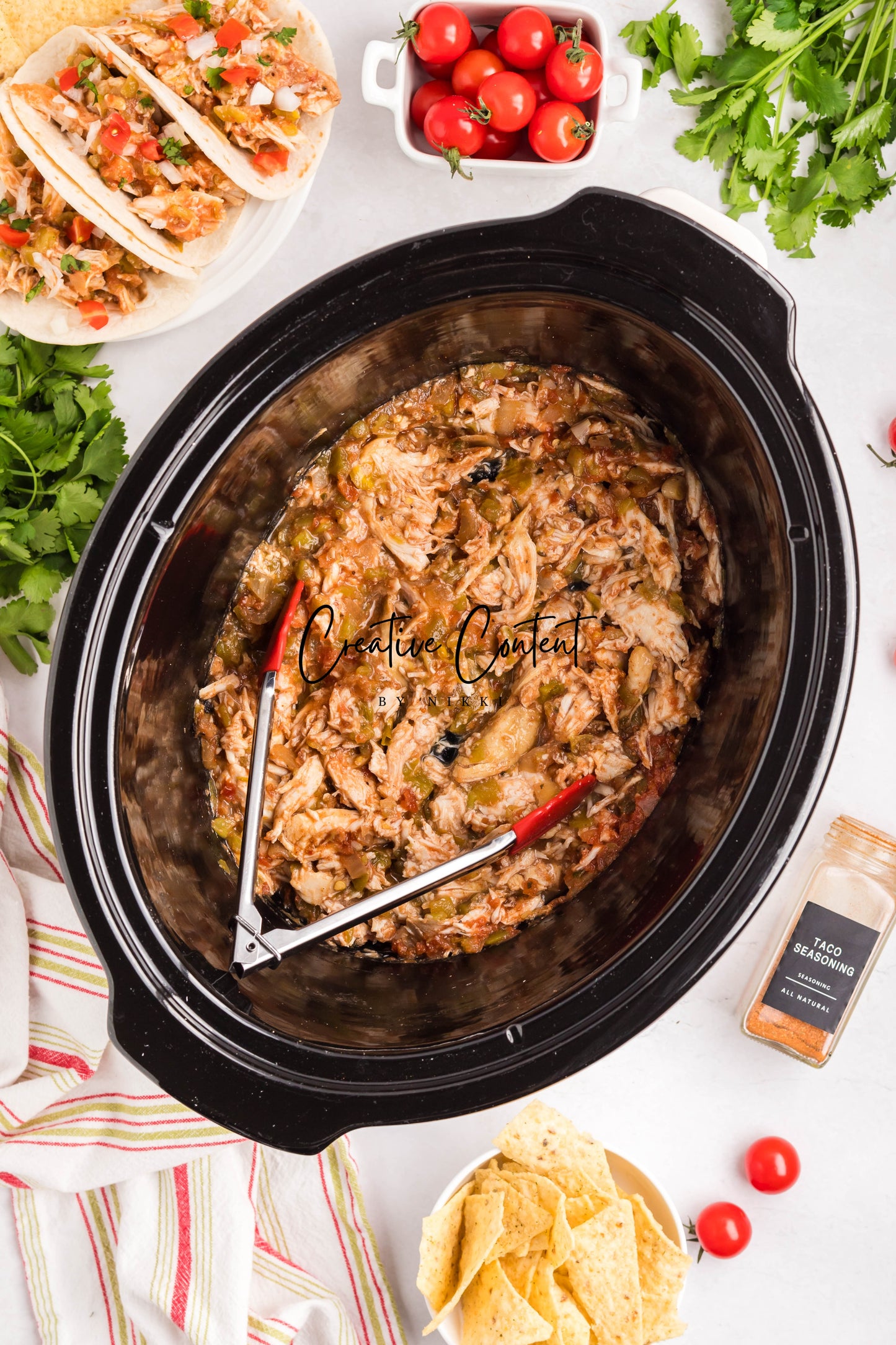 Slow Cooker Shredded Taco Chicken - Set 1 of 2