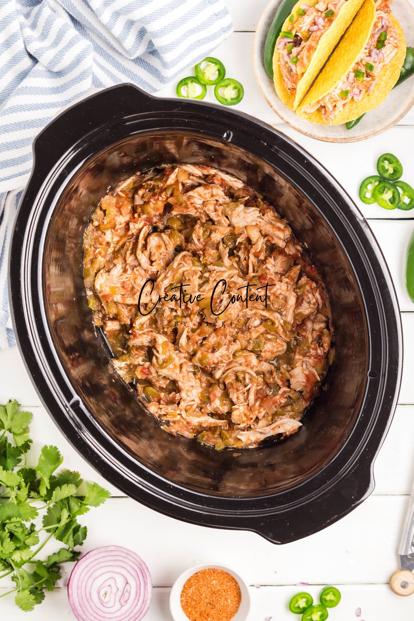 Slow Cooker Shredded Taco Chicken - Set 2 of 2