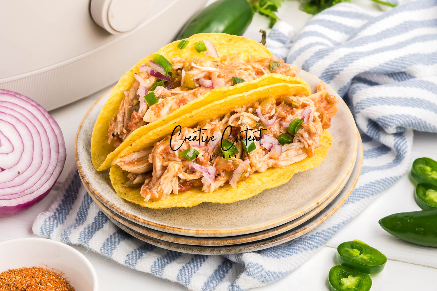 Slow Cooker Shredded Taco Chicken - Set 2 of 2