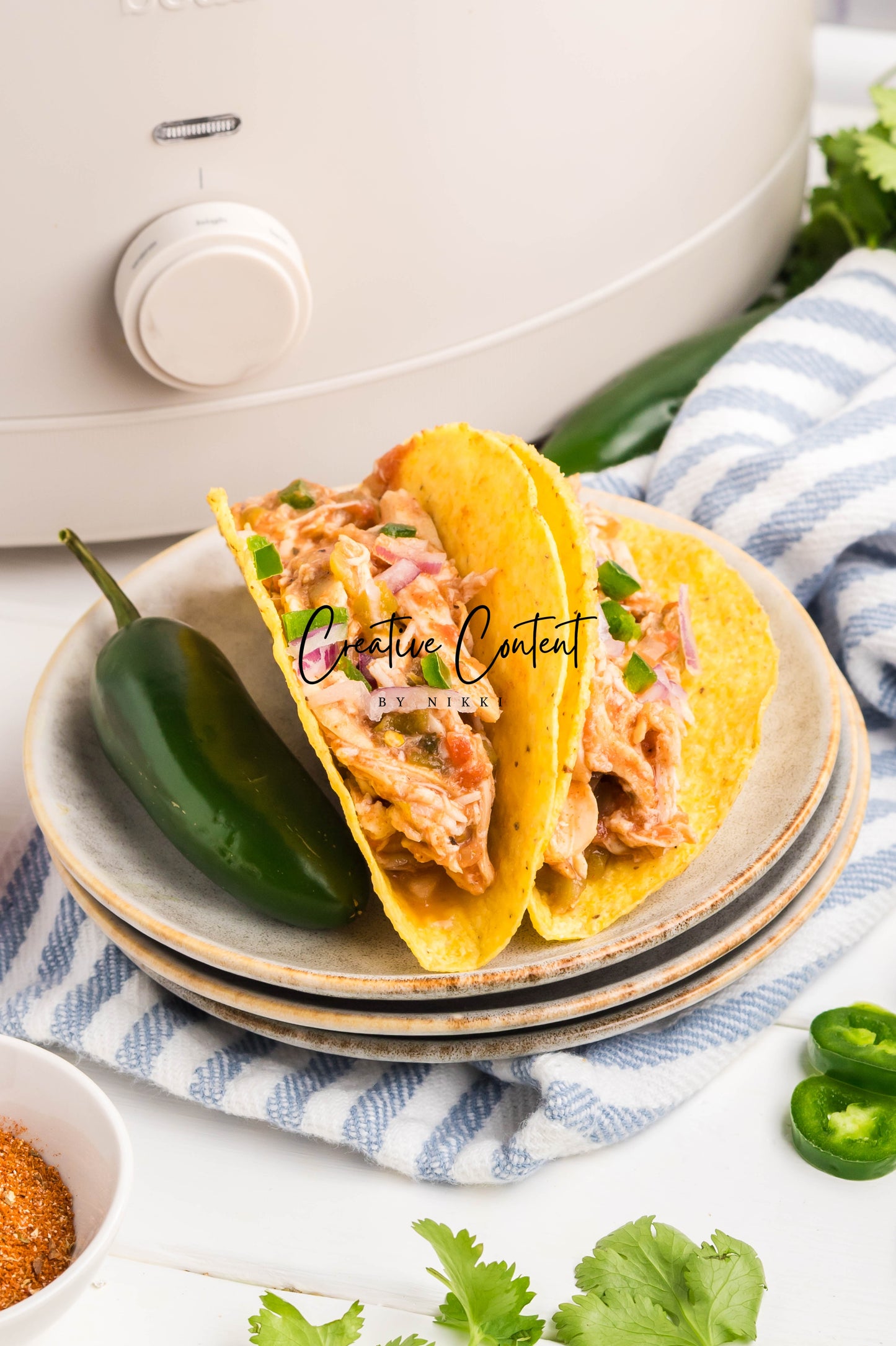 Slow Cooker Shredded Taco Chicken - Set 2 of 2