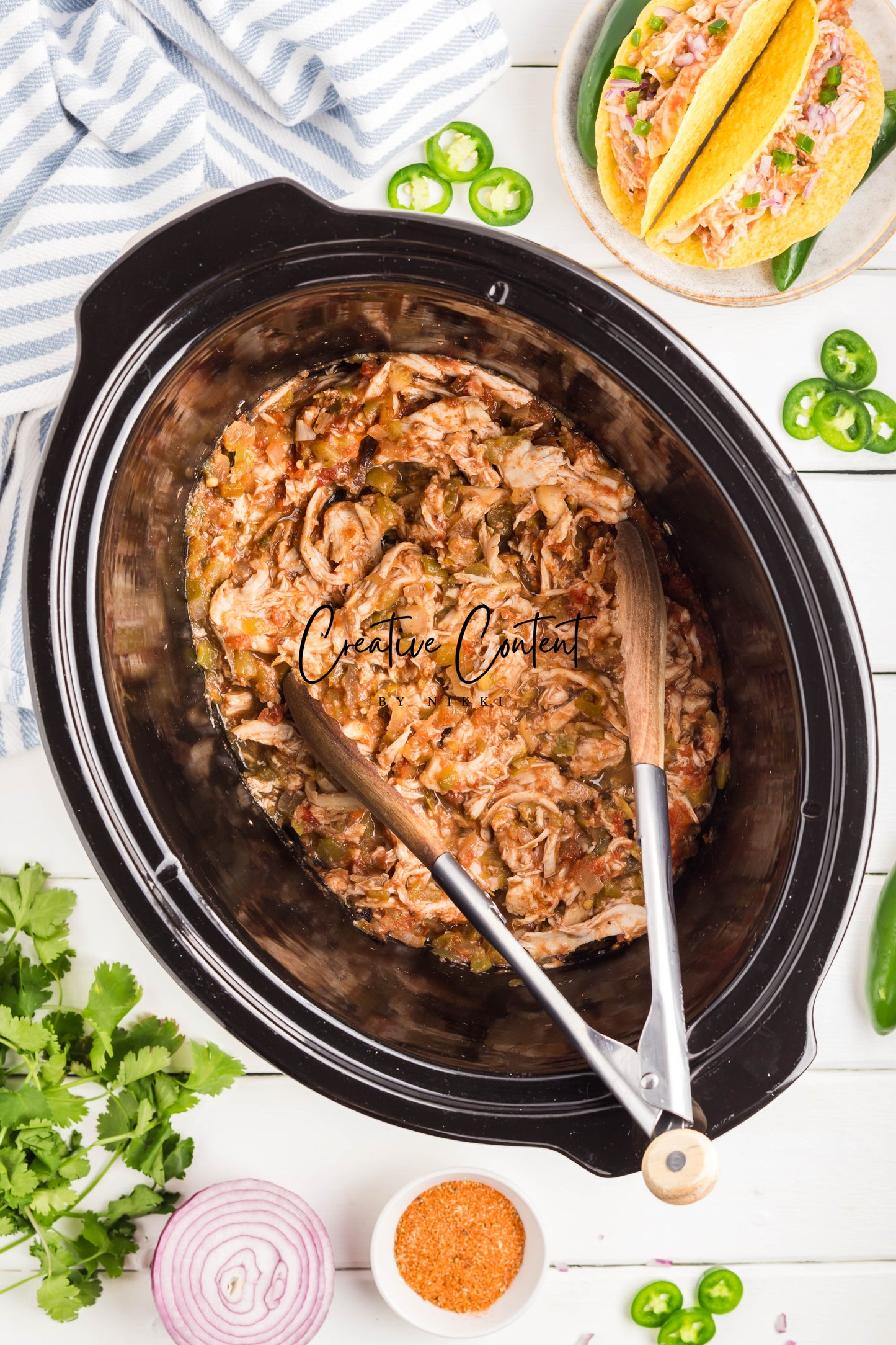 Slow Cooker Shredded Taco Chicken - Set 2 of 2