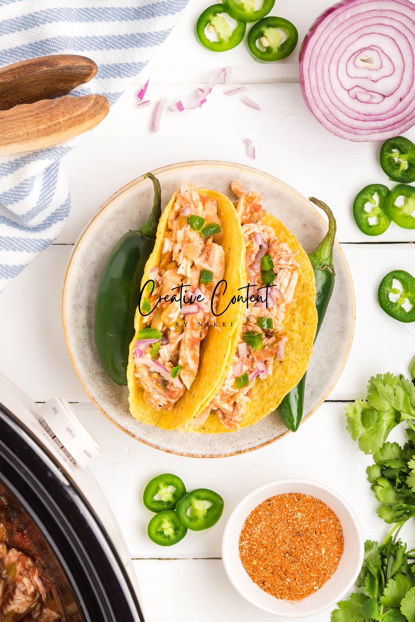 Slow Cooker Shredded Taco Chicken - Set 2 of 2