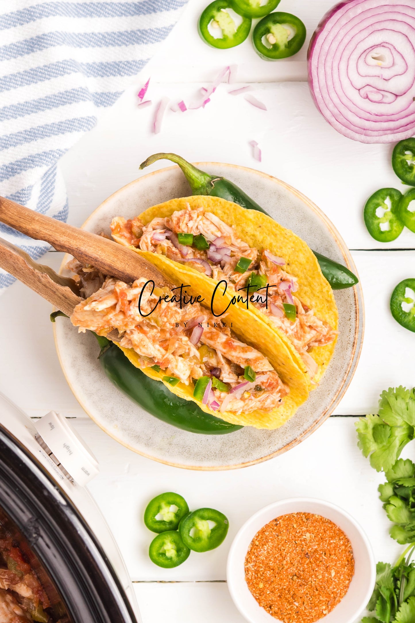 Slow Cooker Shredded Taco Chicken - Set 2 of 2