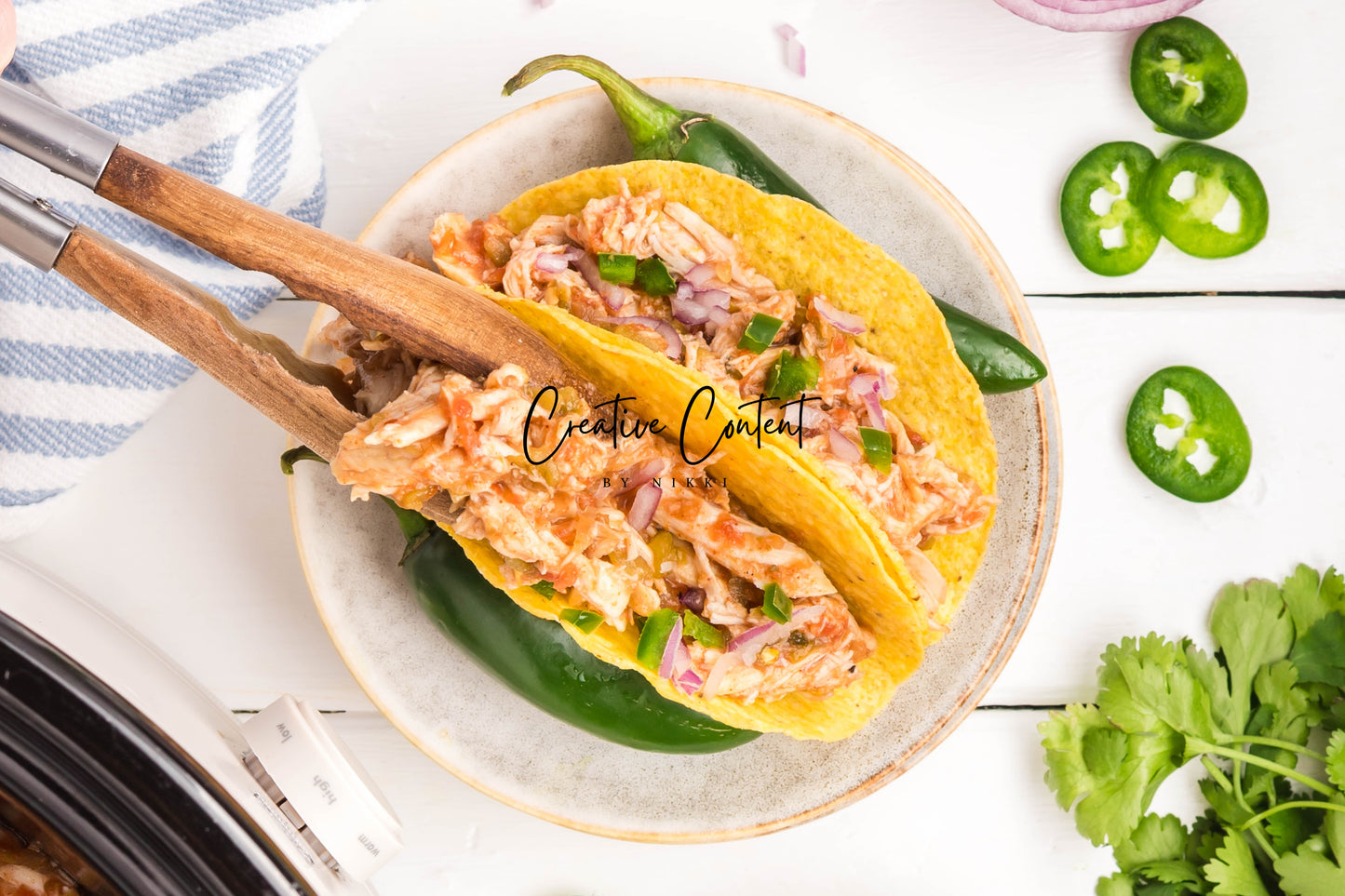 Slow Cooker Shredded Taco Chicken - Set 2 of 2