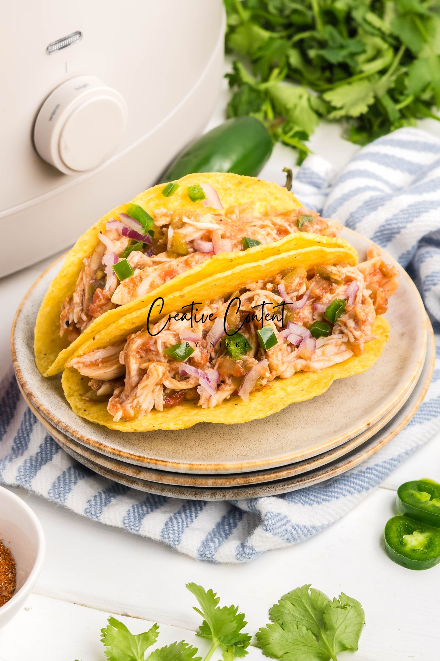 Slow Cooker Shredded Taco Chicken - Set 2 of 2