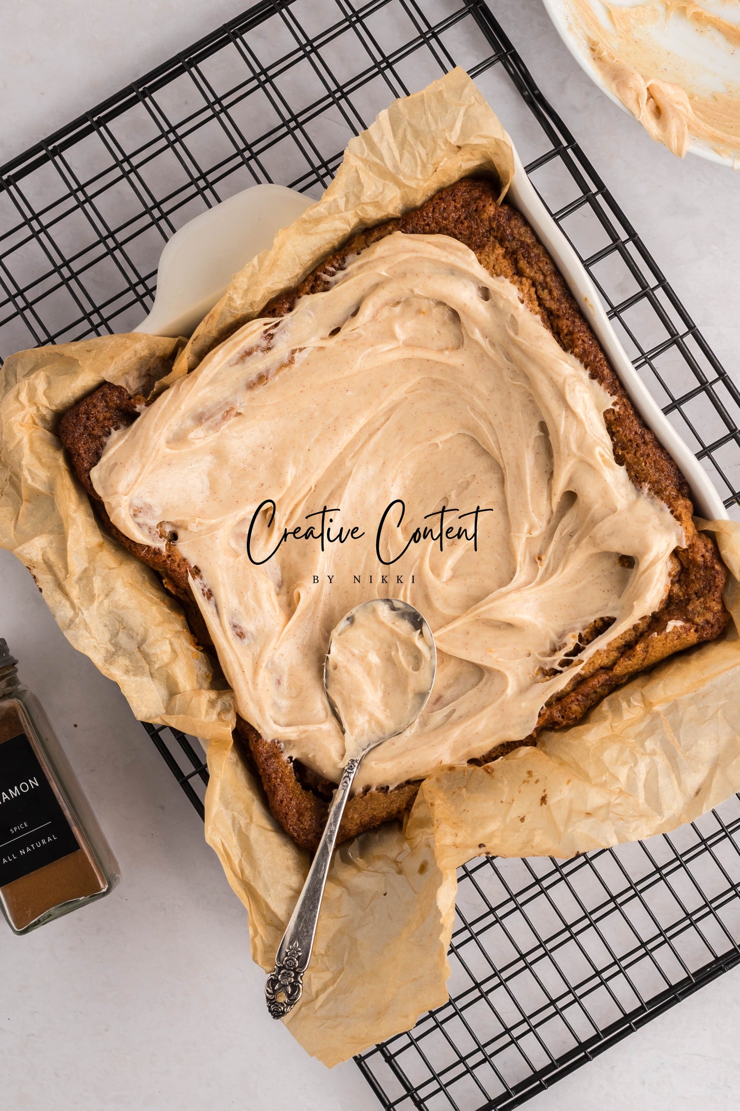 Snickerdoodle Bars + Cinnamon Cream Cheese Frosting - Set 2 of 2