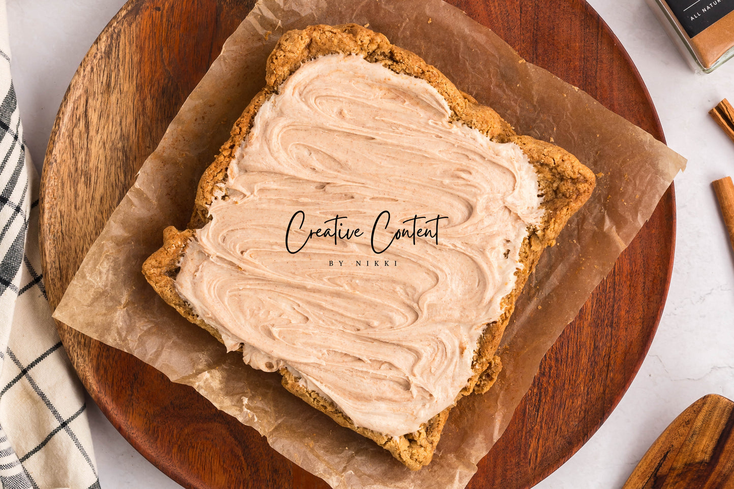 Snickerdoodle Bars + Cinnamon Cream Cheese Frosting - Set 1 of 2