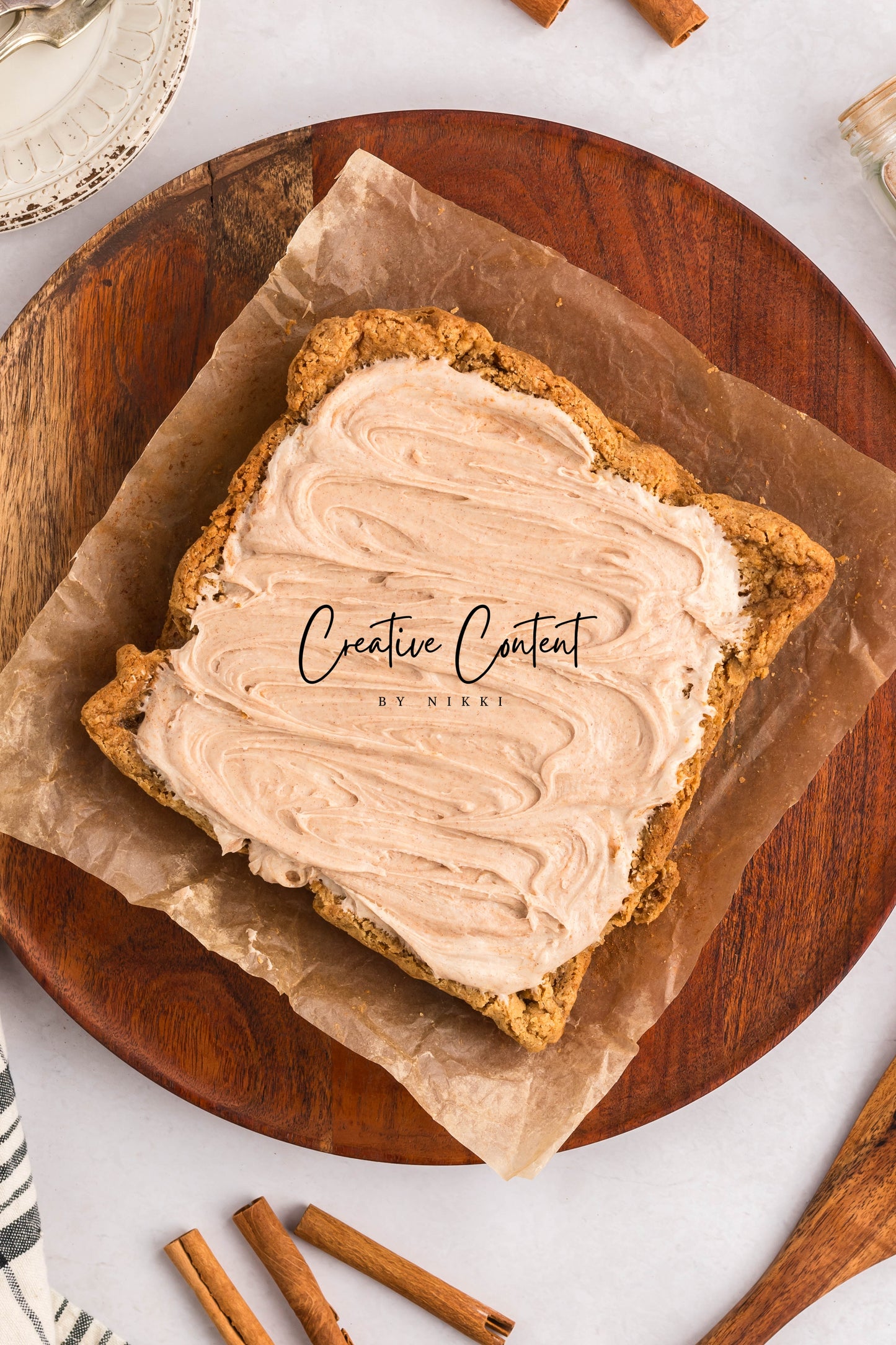 Snickerdoodle Bars + Cinnamon Cream Cheese Frosting - Set 1 of 2