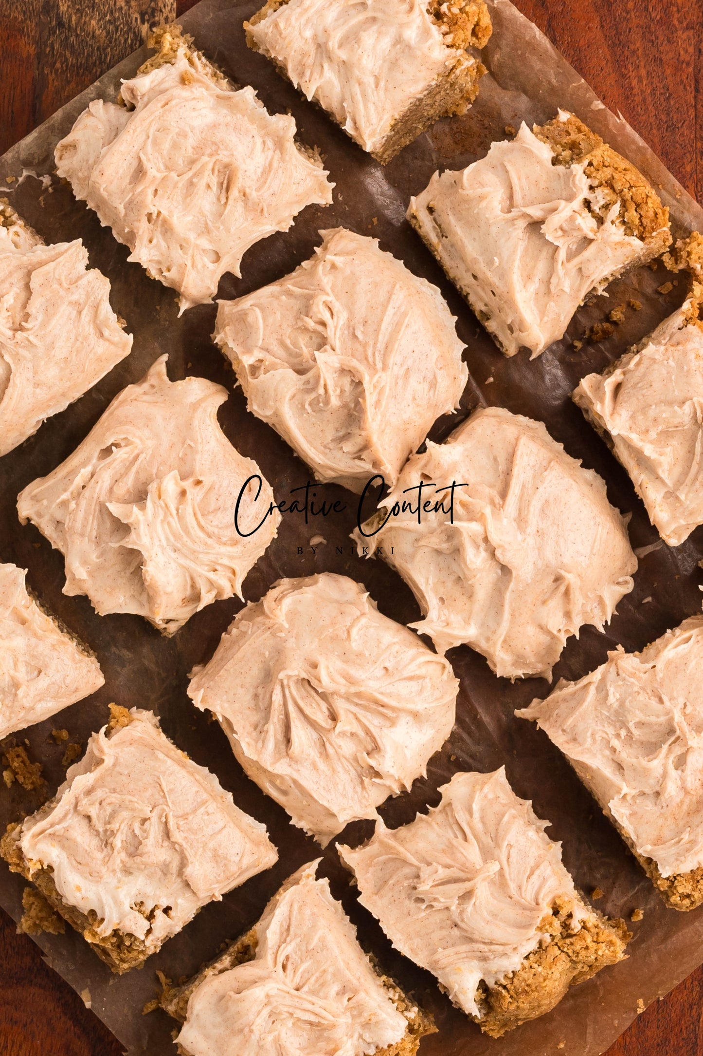 Snickerdoodle Bars + Cinnamon Cream Cheese Frosting - Set 1 of 2