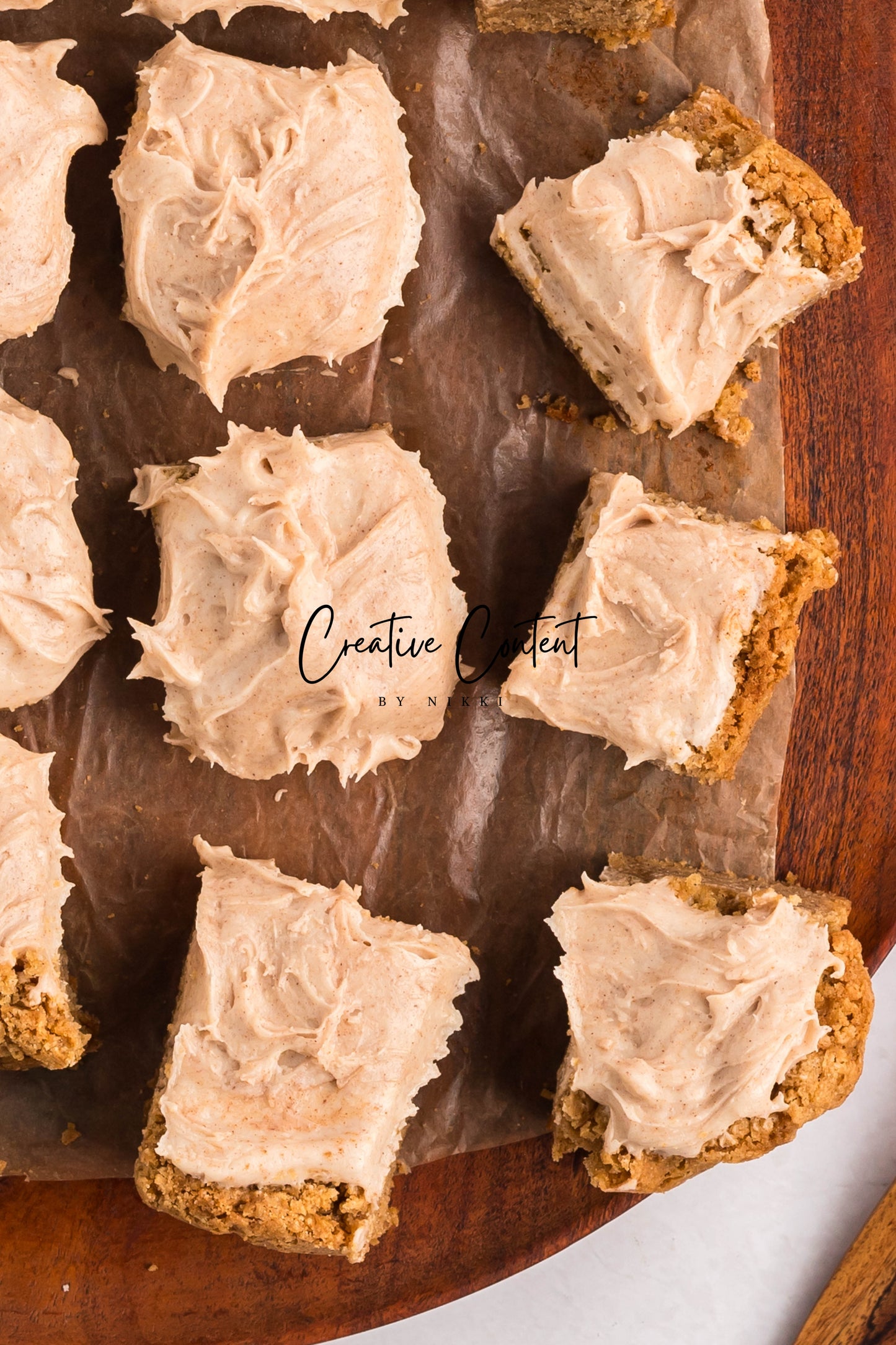 Snickerdoodle Bars + Cinnamon Cream Cheese Frosting - Set 1 of 2