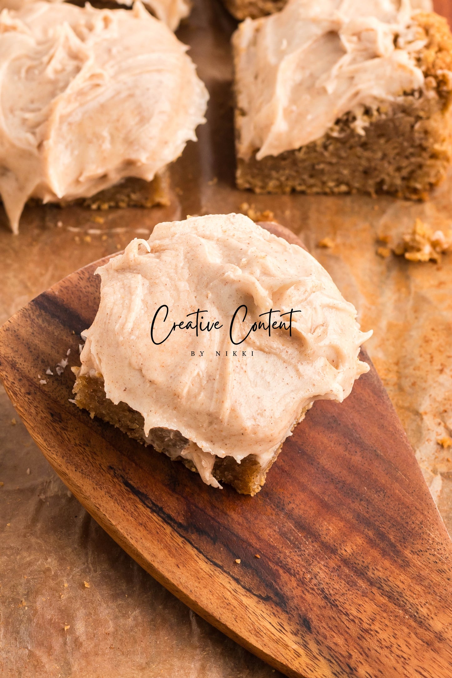 Snickerdoodle Bars + Cinnamon Cream Cheese Frosting - Set 1 of 2