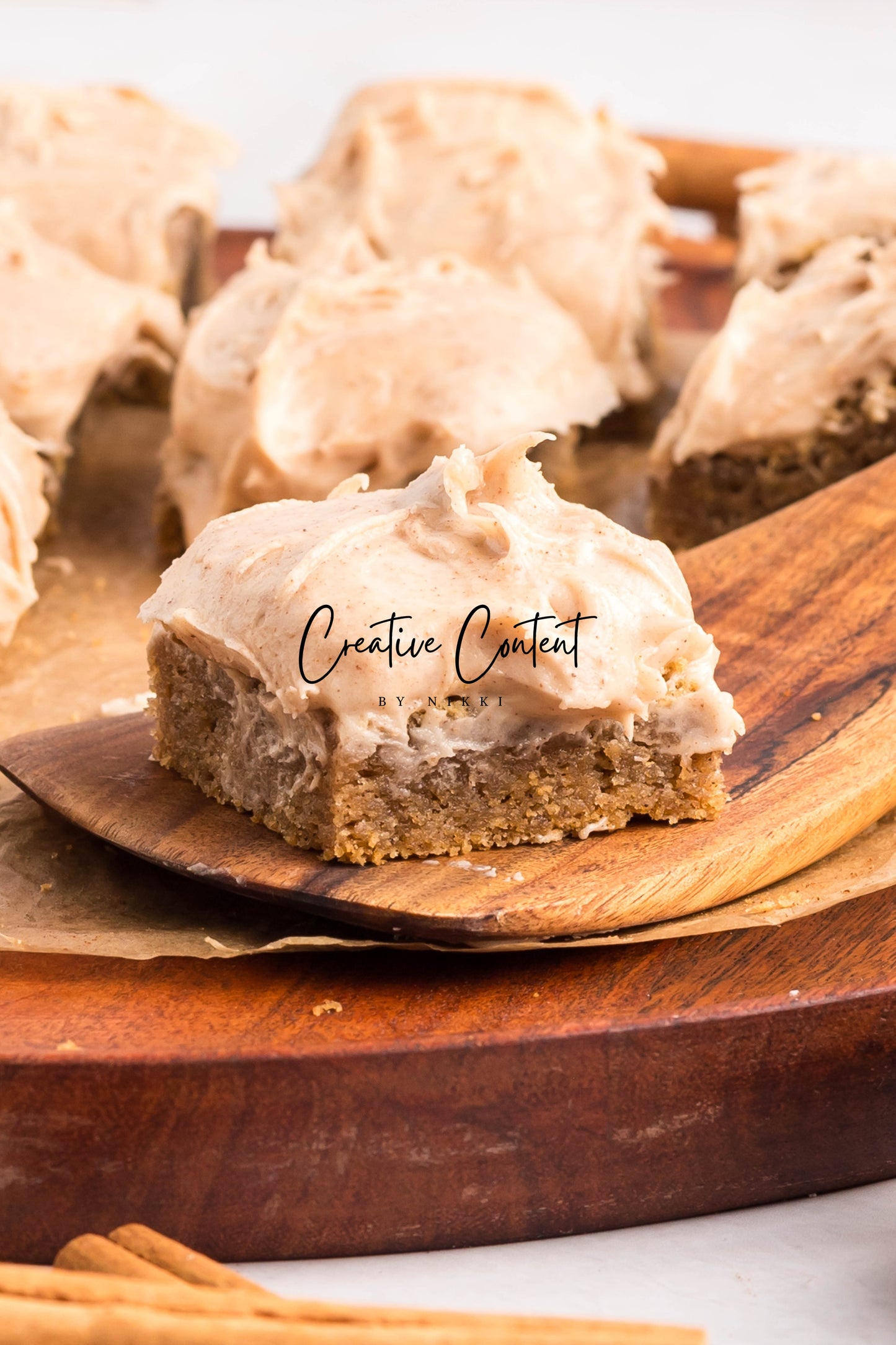 Snickerdoodle Bars + Cinnamon Cream Cheese Frosting - Set 1 of 2
