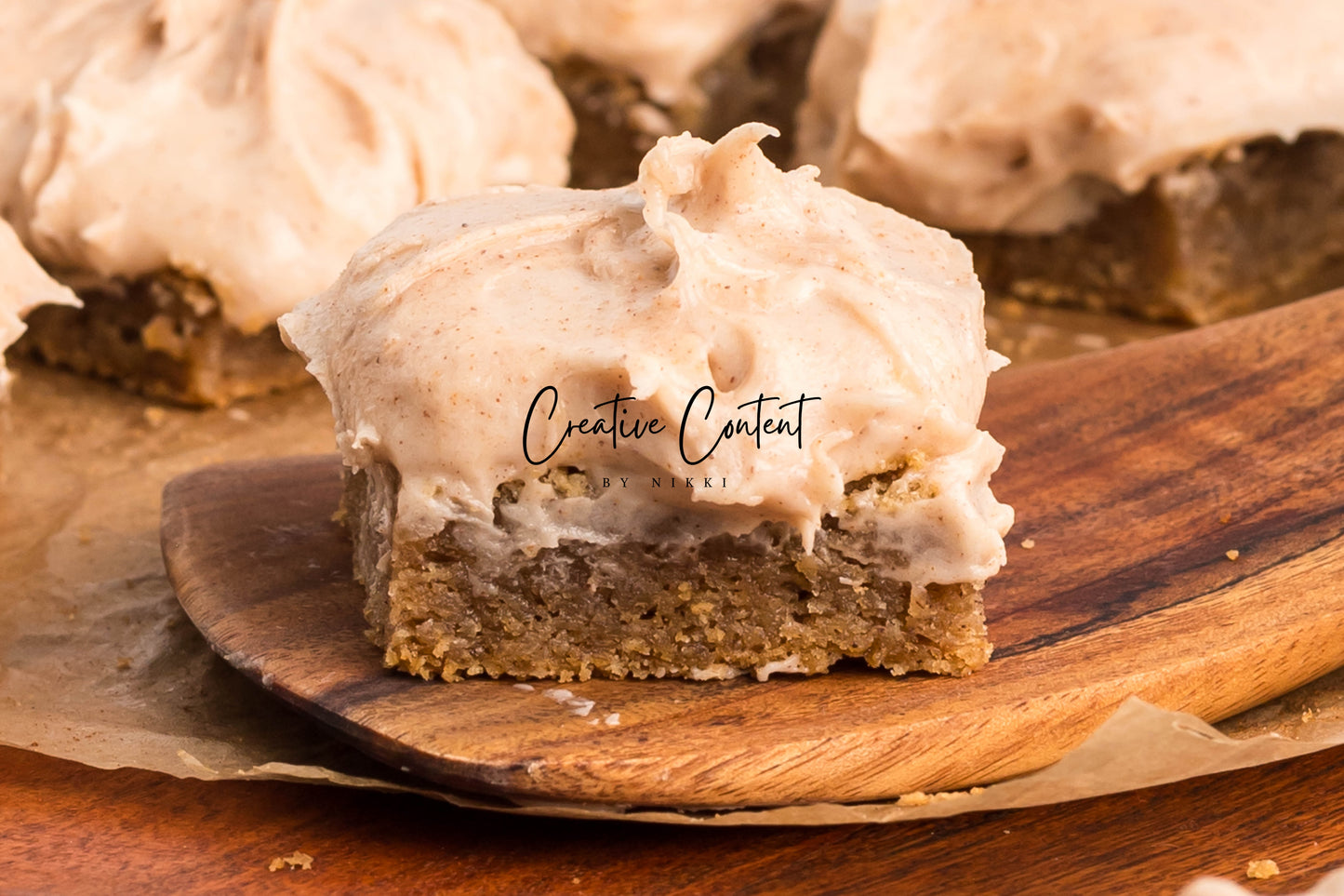 Snickerdoodle Bars + Cinnamon Cream Cheese Frosting - Set 1 of 2