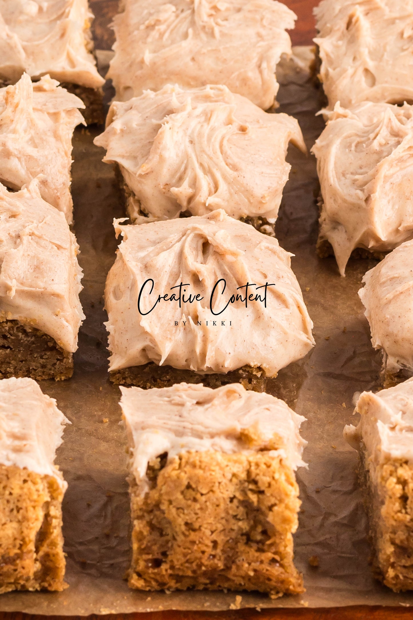 Snickerdoodle Bars + Cinnamon Cream Cheese Frosting - Set 1 of 2