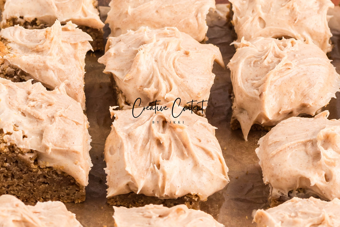Snickerdoodle Bars + Cinnamon Cream Cheese Frosting - Set 1 of 2