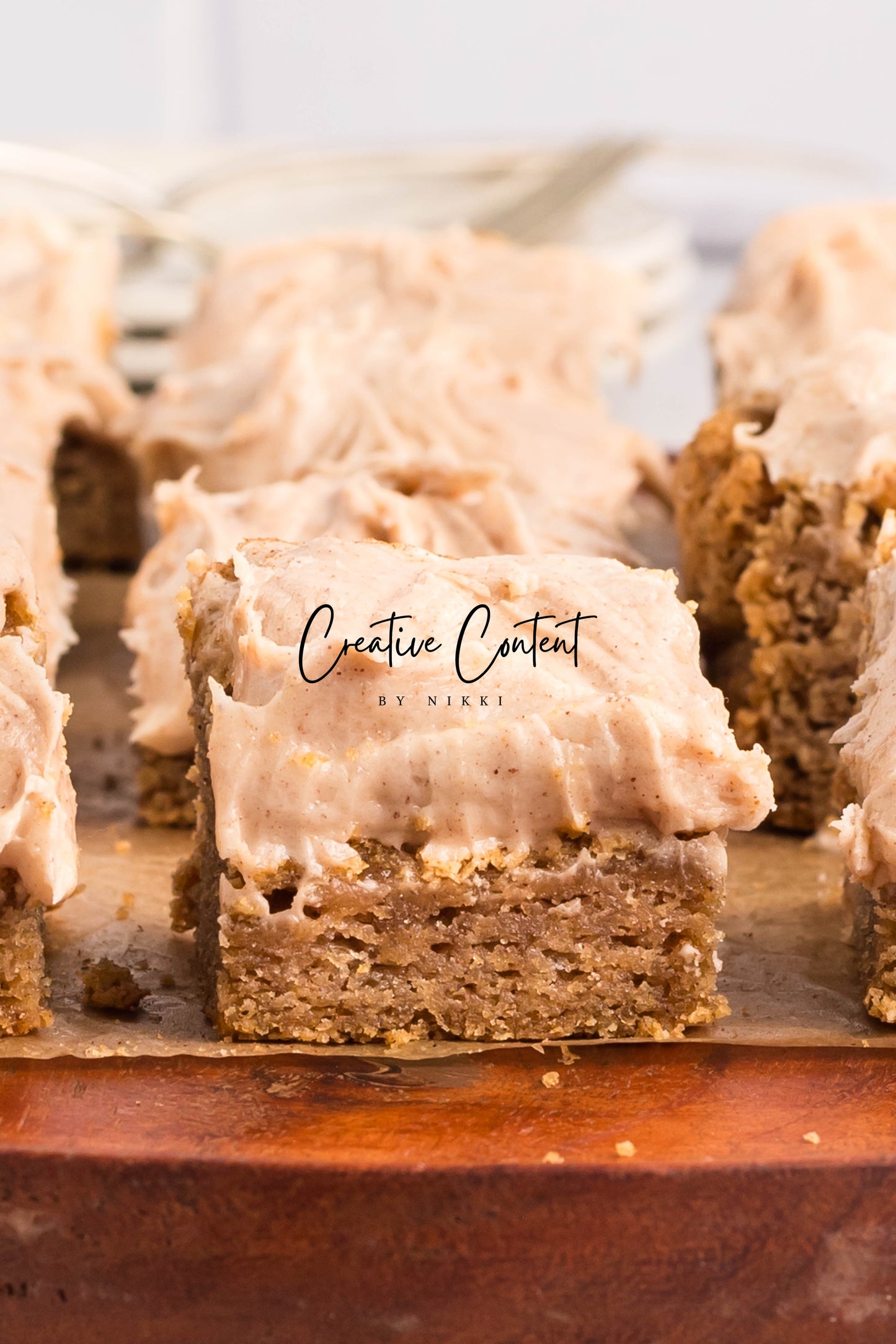 Snickerdoodle Bars + Cinnamon Cream Cheese Frosting - Set 1 of 2