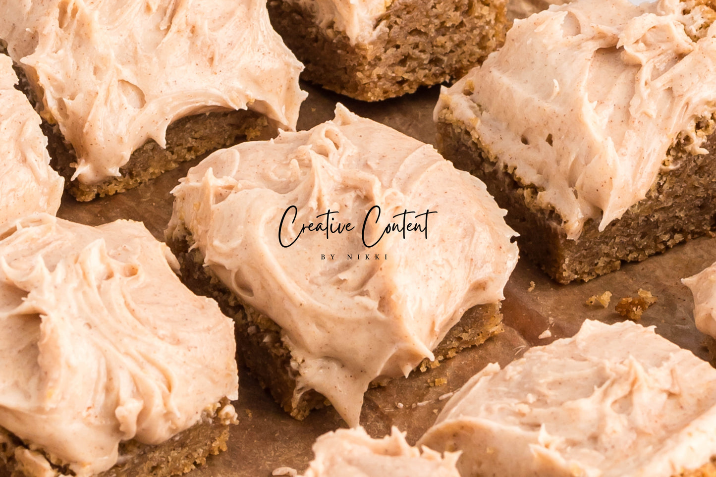 Snickerdoodle Bars + Cinnamon Cream Cheese Frosting - Set 1 of 2