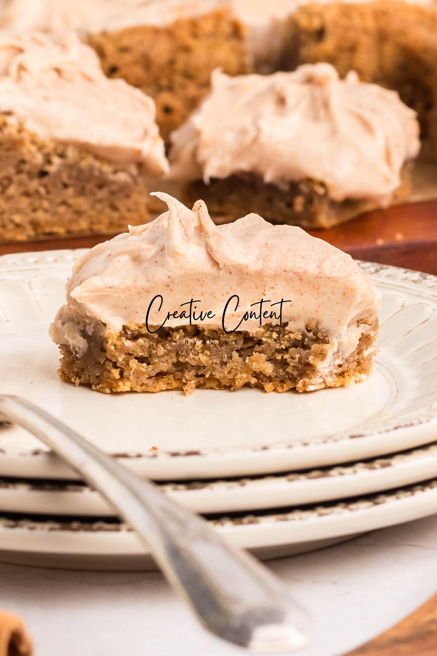 Snickerdoodle Bars + Cinnamon Cream Cheese Frosting - Set 1 of 2