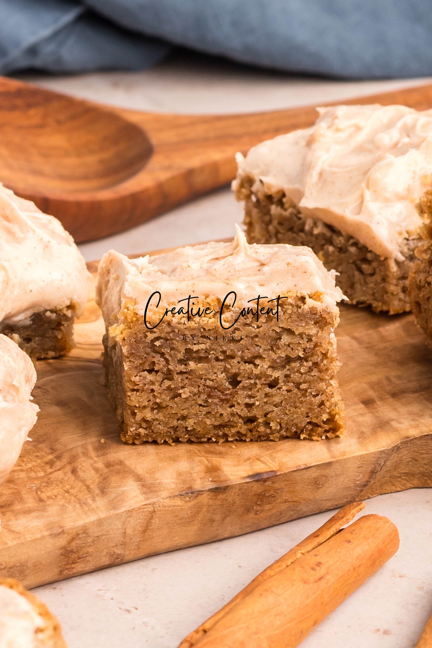 Snickerdoodle Bars + Cinnamon Cream Cheese Frosting - Set 2 of 2