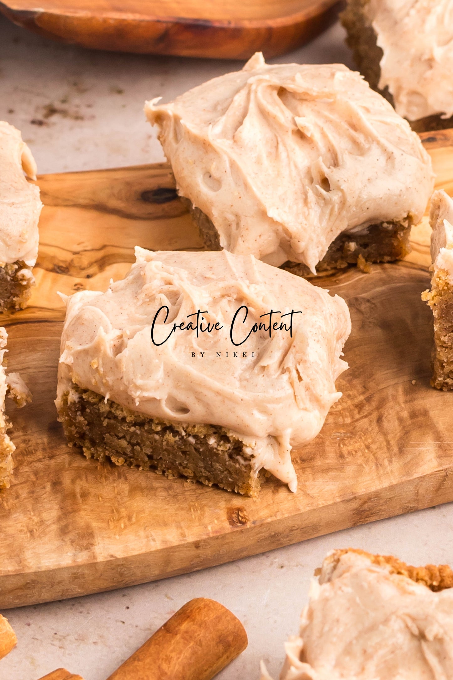 Snickerdoodle Bars + Cinnamon Cream Cheese Frosting - Set 2 of 2