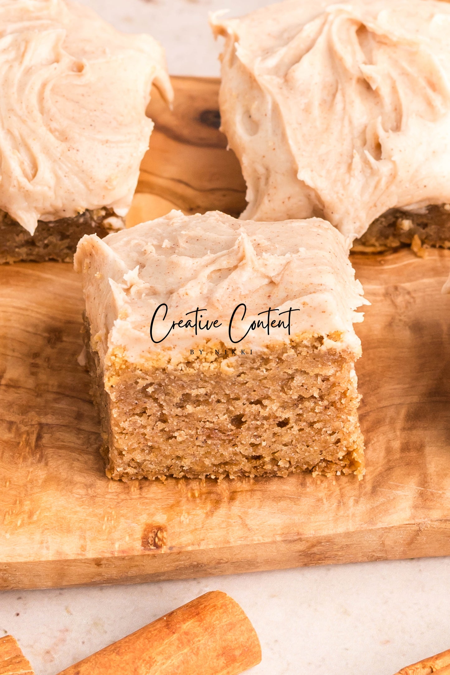 Snickerdoodle Bars + Cinnamon Cream Cheese Frosting - Set 2 of 2