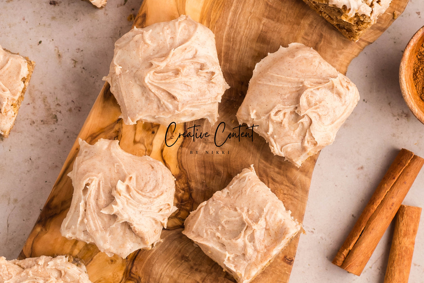 Snickerdoodle Bars + Cinnamon Cream Cheese Frosting - Set 2 of 2