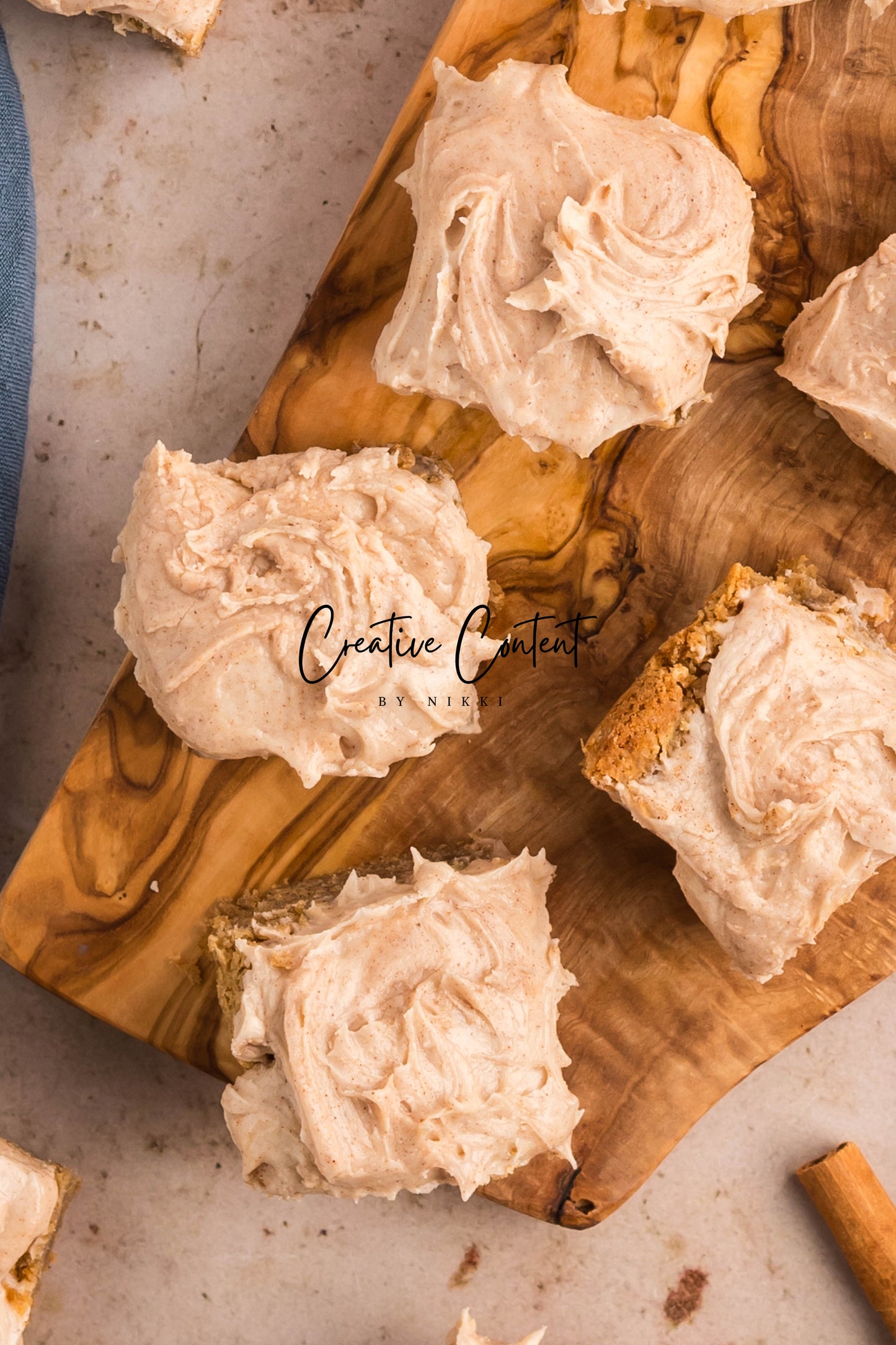 Snickerdoodle Bars + Cinnamon Cream Cheese Frosting - Set 2 of 2