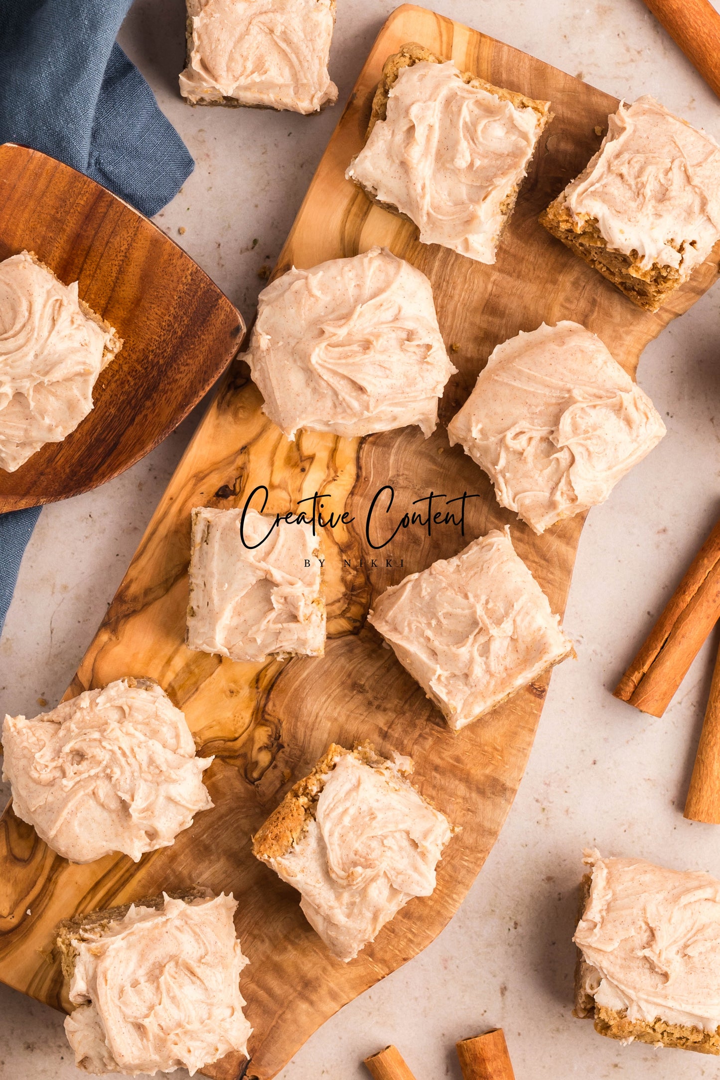 Snickerdoodle Bars + Cinnamon Cream Cheese Frosting - Set 2 of 2