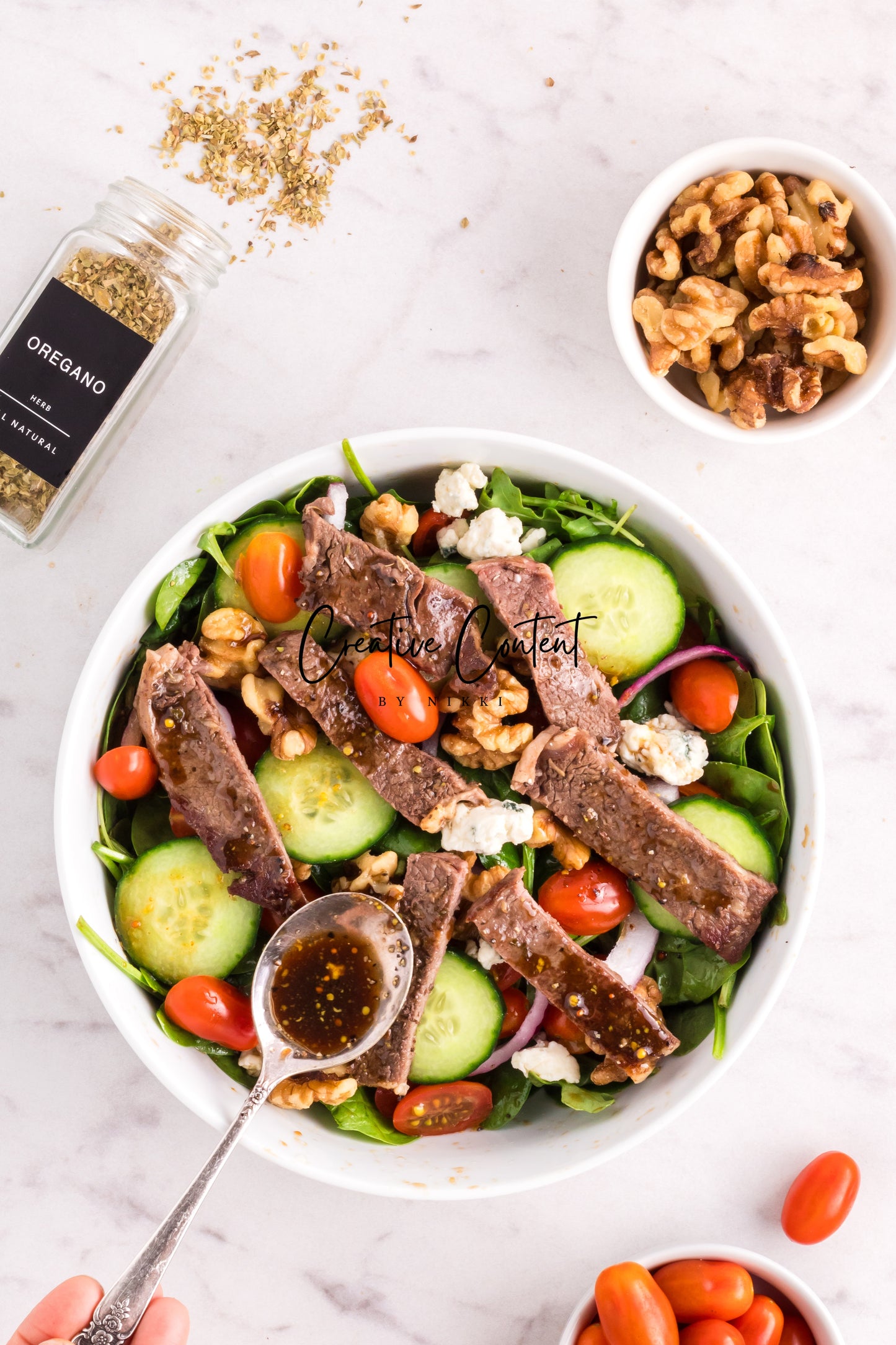 Steak Salad + Homemade Balsamic Vinaigrette - Set 2 of 2