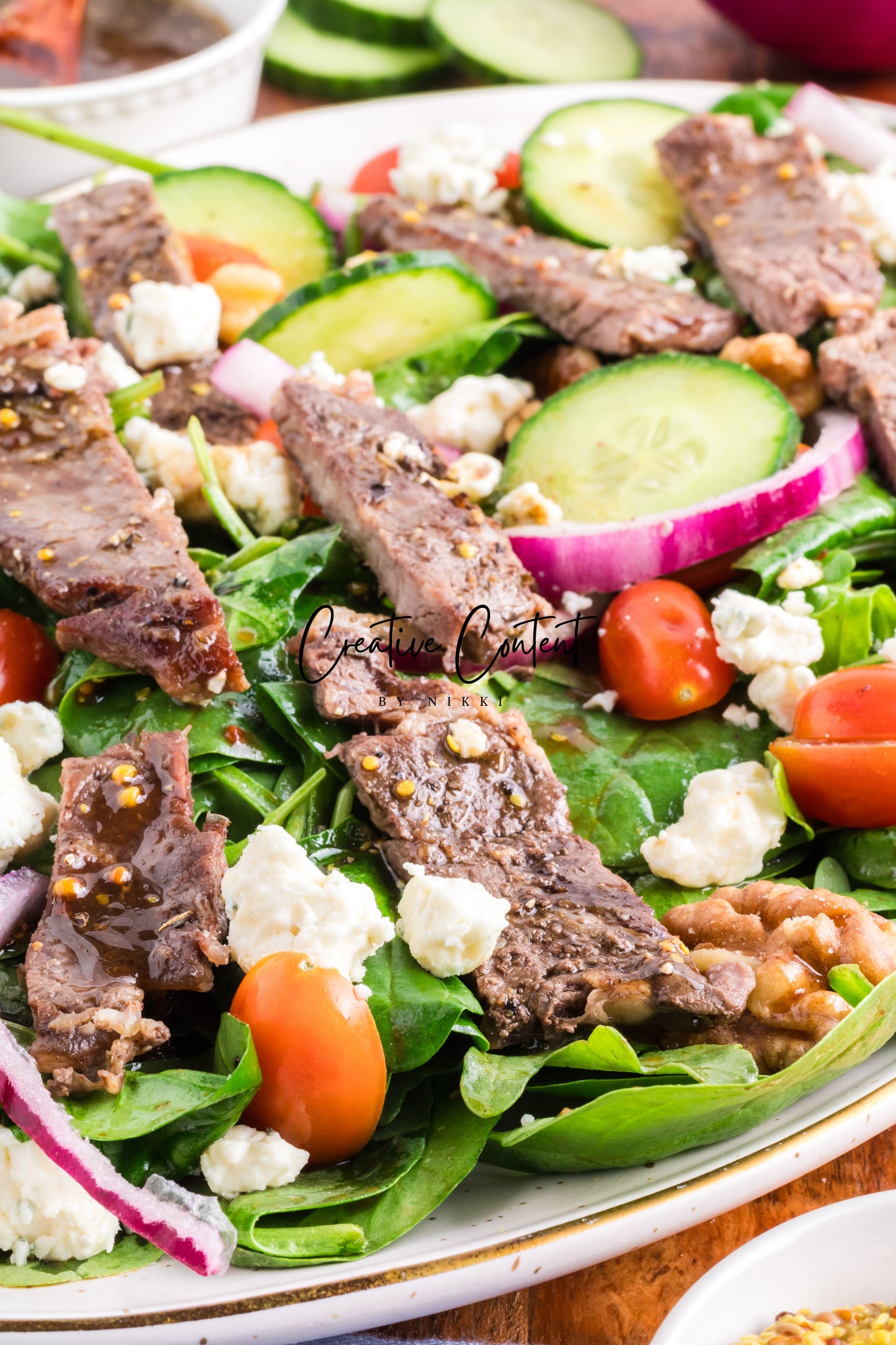 Steak Salad + Homemade Balsamic Vinaigrette - Set 1 of 2