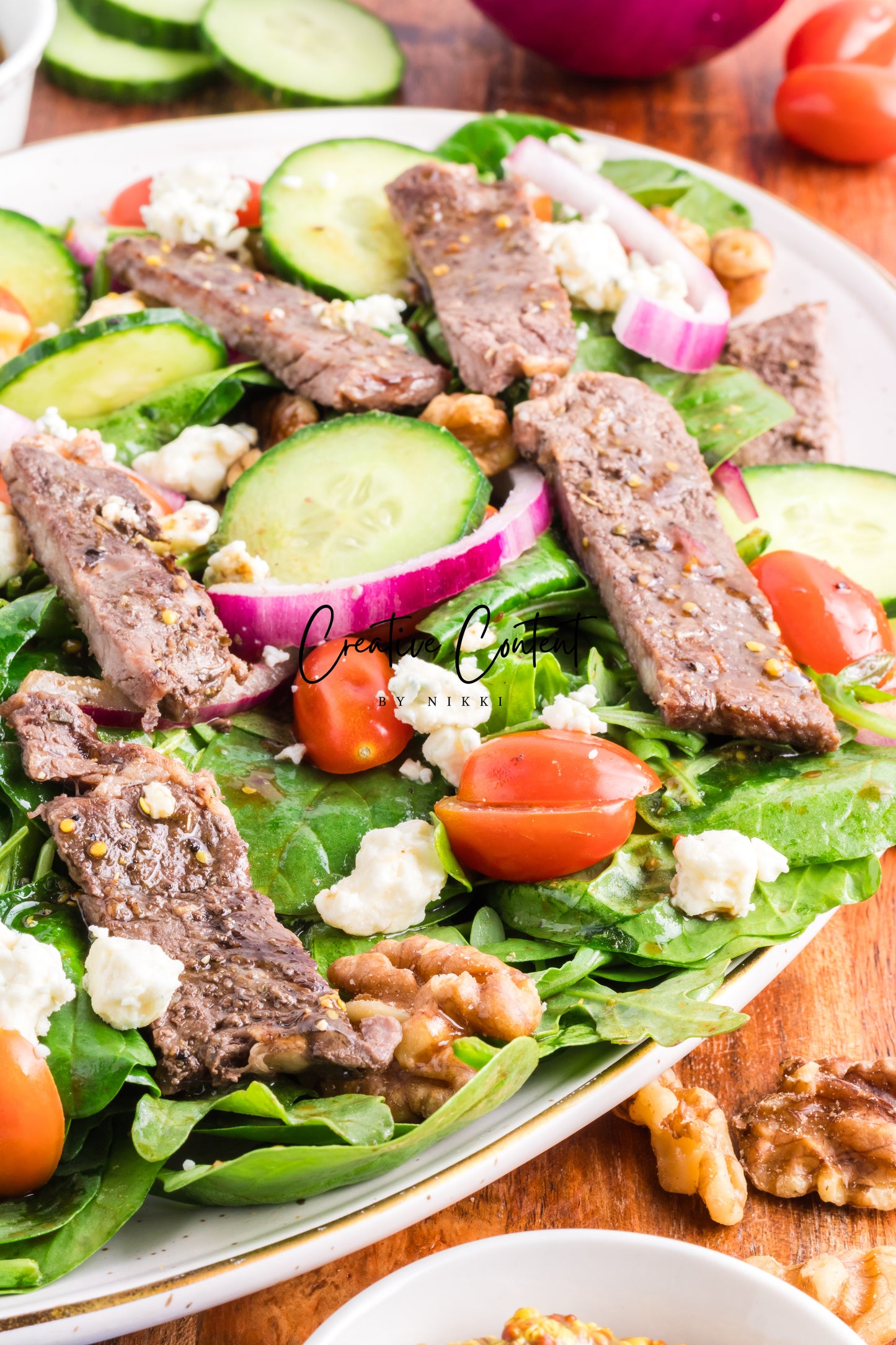 Steak Salad + Homemade Balsamic Vinaigrette - Set 1 of 2