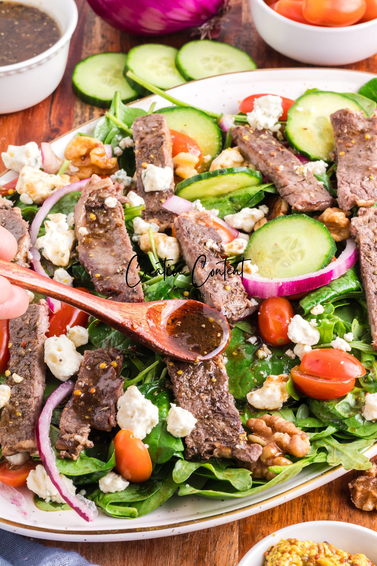Steak Salad + Homemade Balsamic Vinaigrette - Set 1 of 2