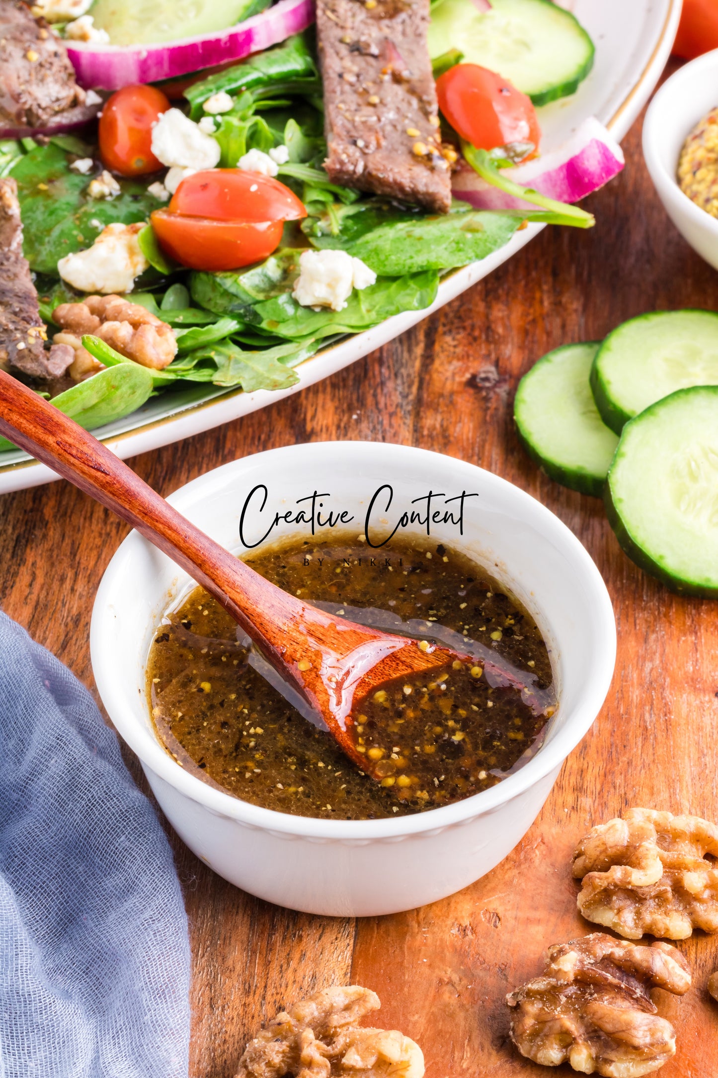 Steak Salad + Homemade Balsamic Vinaigrette - Set 1 of 2