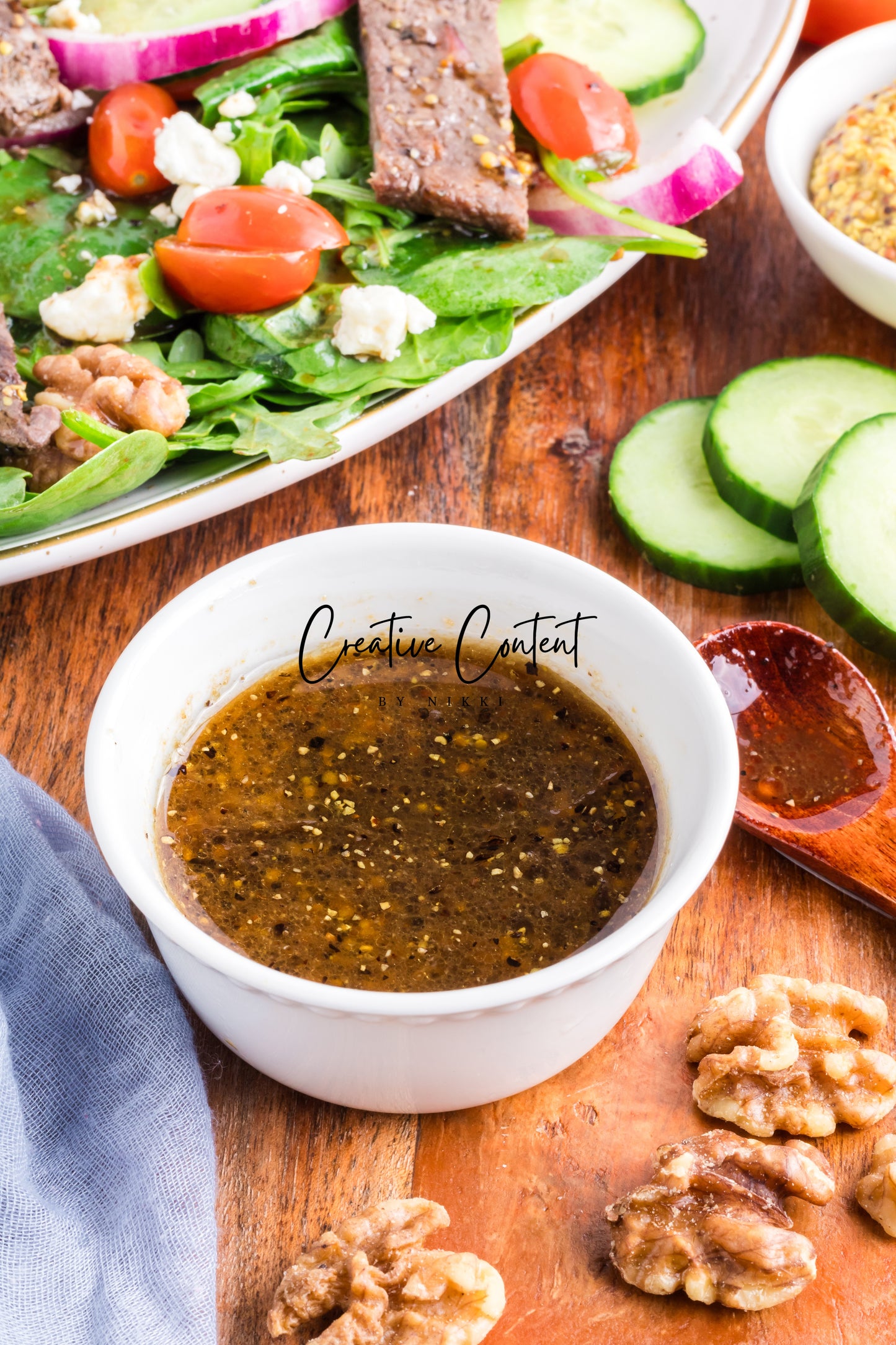 Steak Salad + Homemade Balsamic Vinaigrette - Set 1 of 2