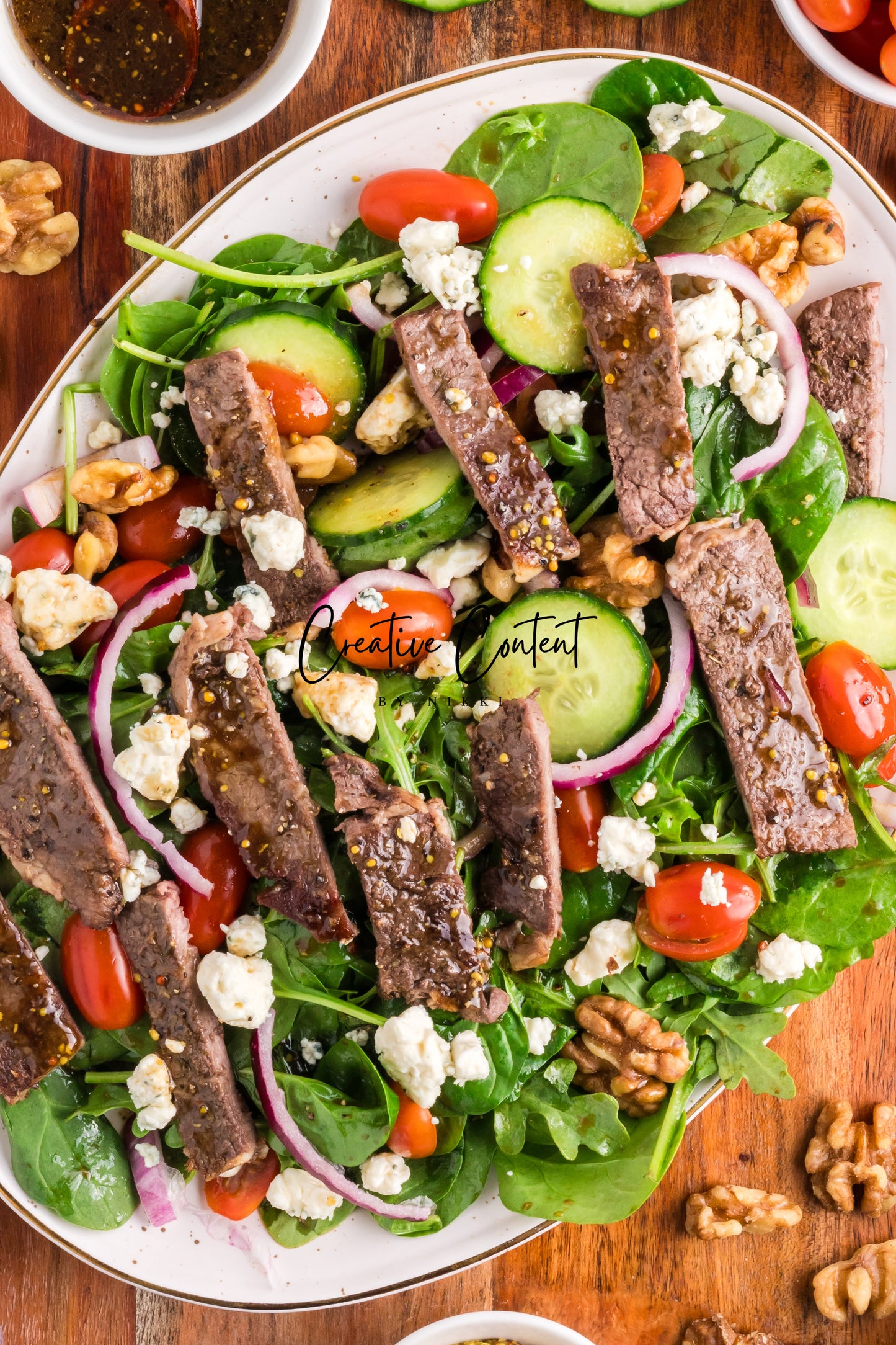 Steak Salad + Homemade Balsamic Vinaigrette - Set 1 of 2