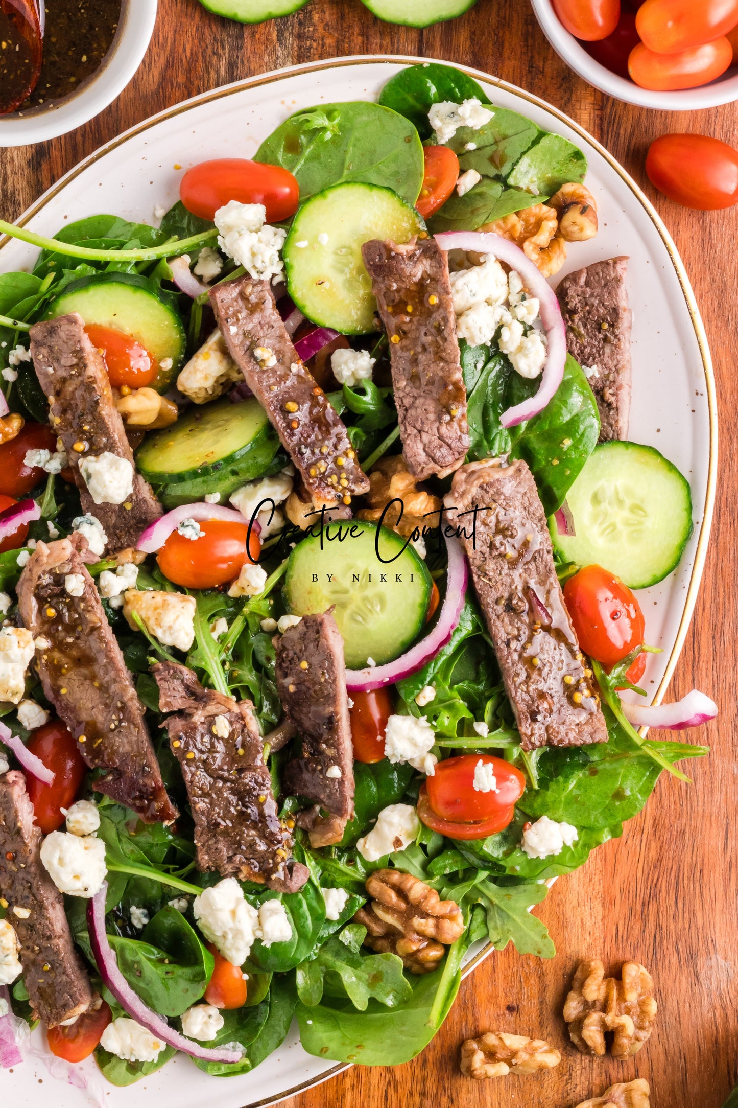 Steak Salad + Homemade Balsamic Vinaigrette - Set 1 of 2