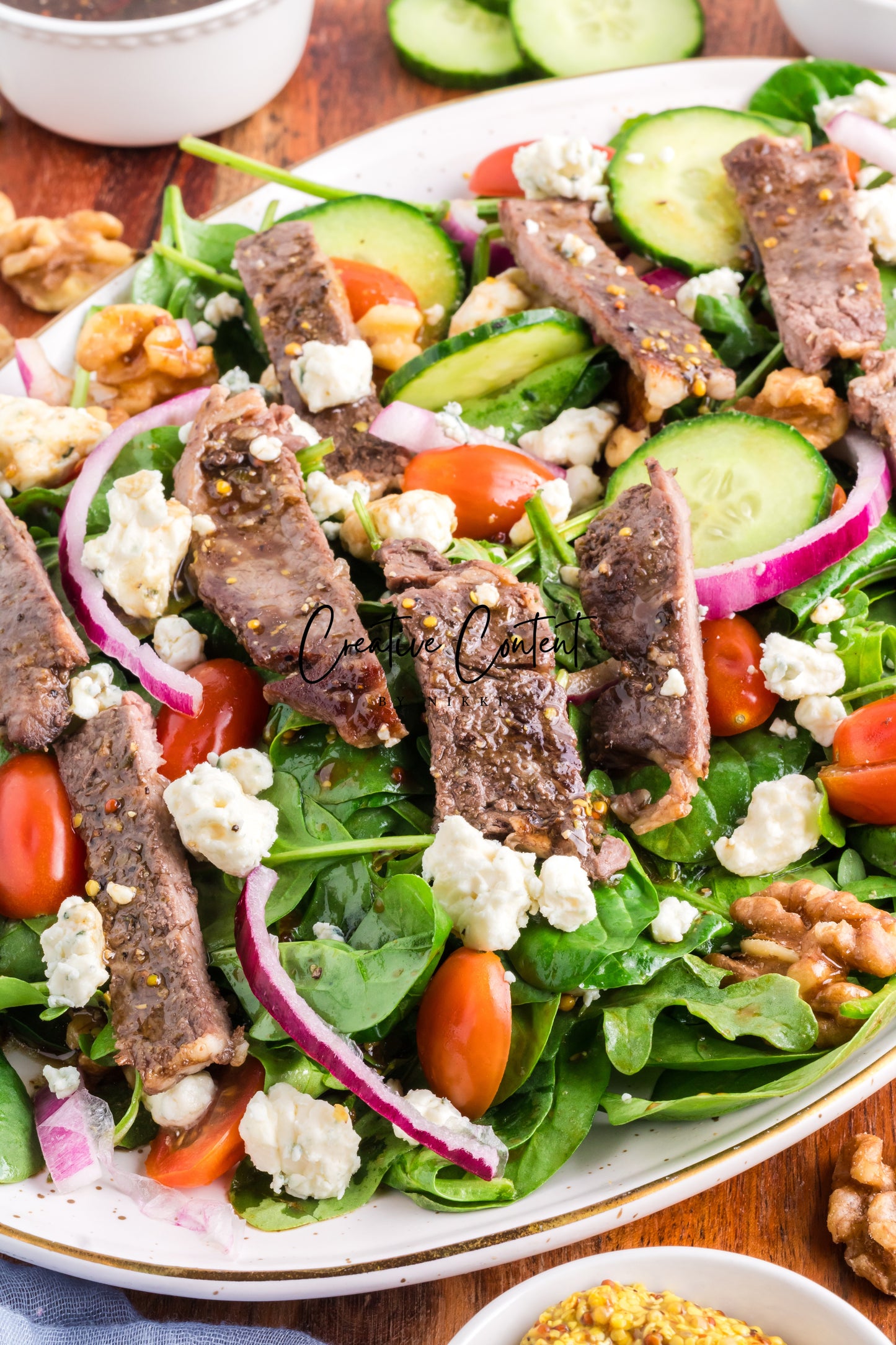 Steak Salad + Homemade Balsamic Vinaigrette - Set 1 of 2