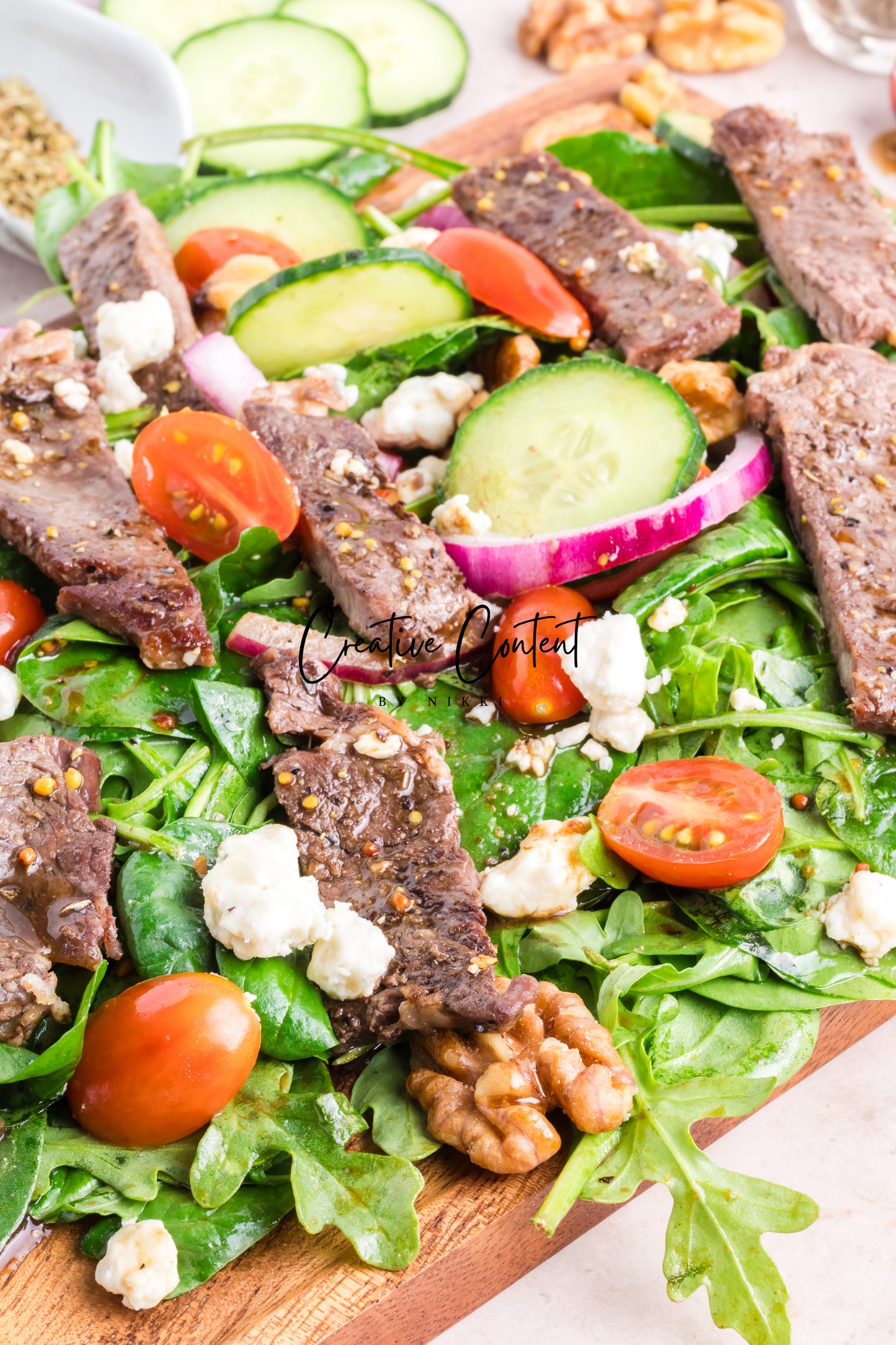 Steak Salad + Homemade Balsamic Vinaigrette - Set 2 of 2