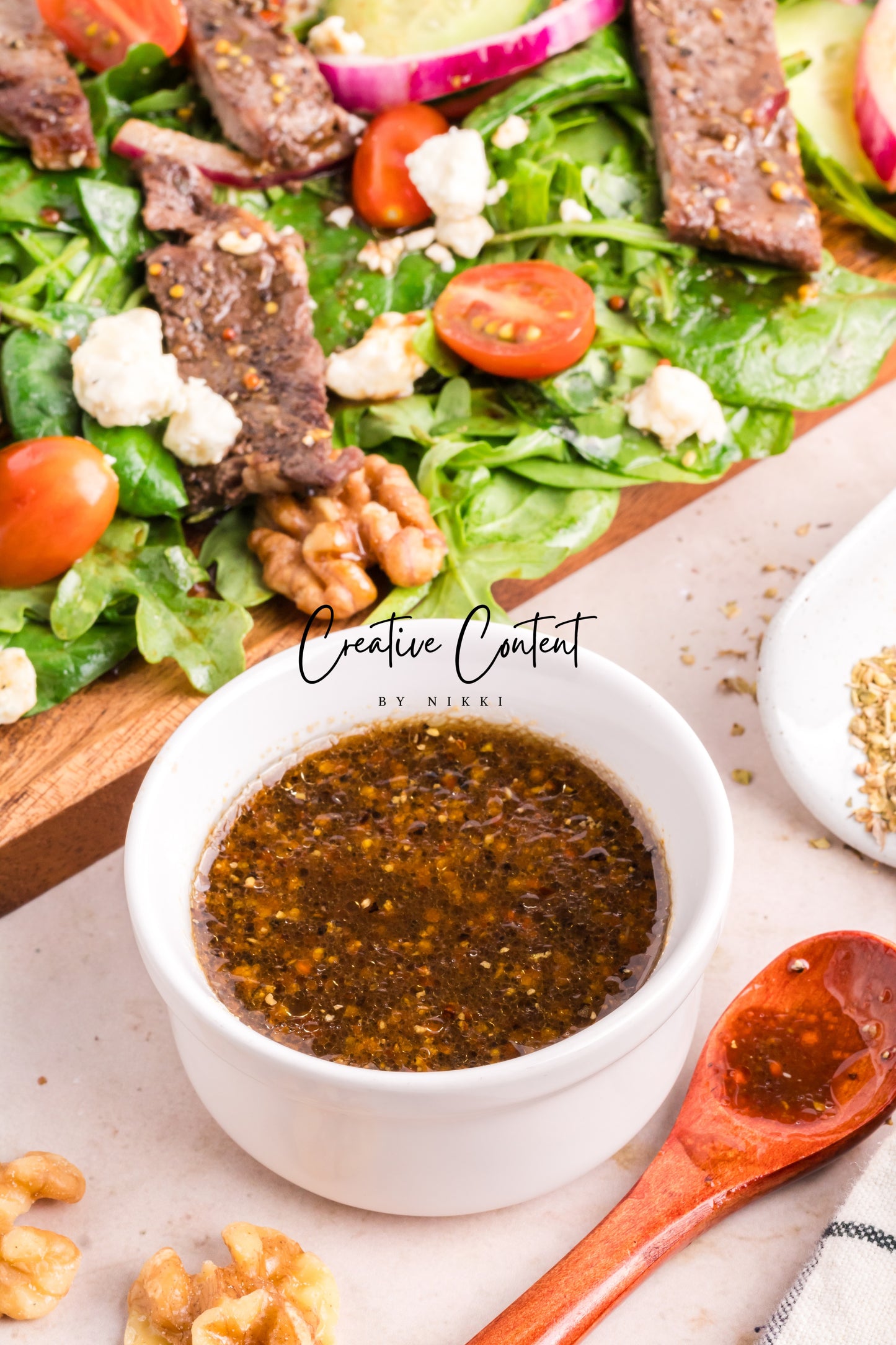 Steak Salad + Homemade Balsamic Vinaigrette - Set 2 of 2