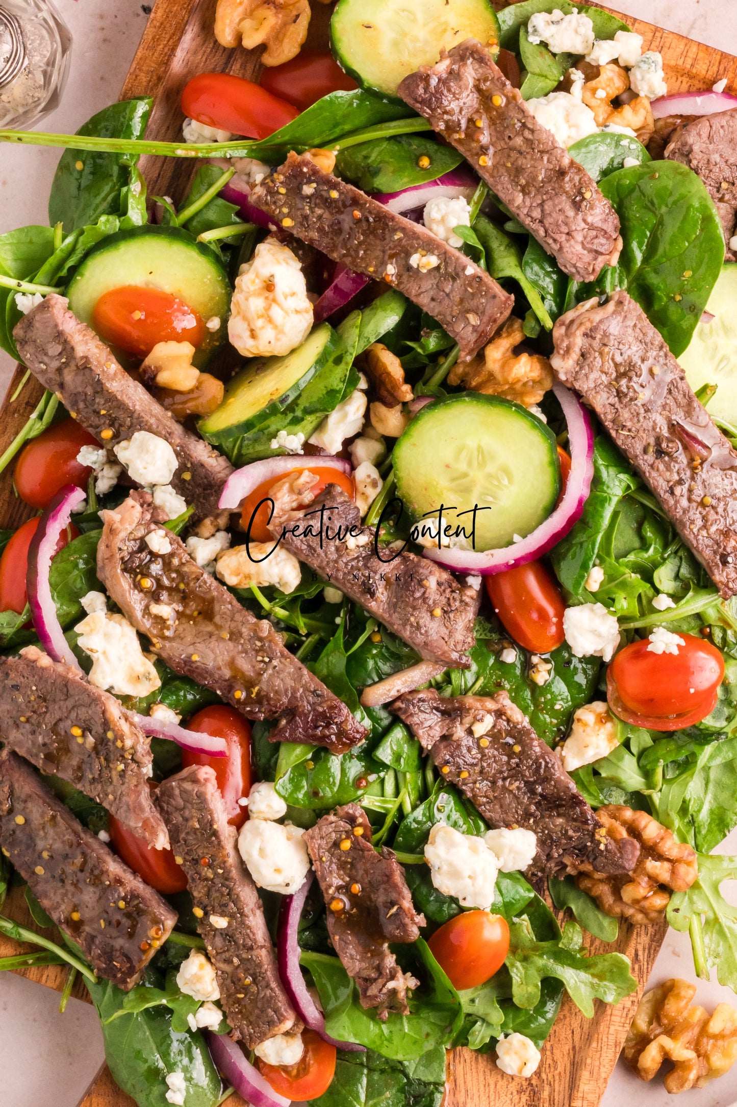 Steak Salad + Homemade Balsamic Vinaigrette - Set 2 of 2