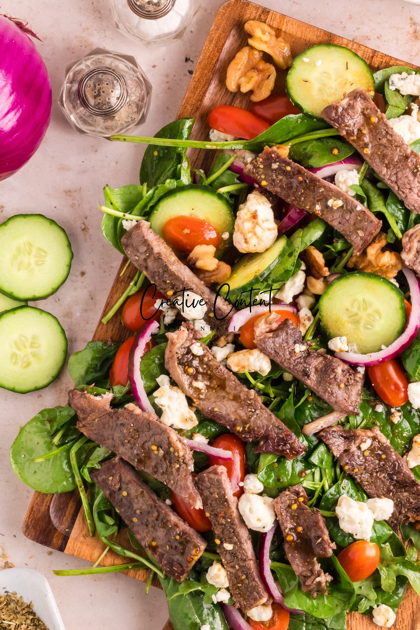 Steak Salad + Homemade Balsamic Vinaigrette - Set 2 of 2