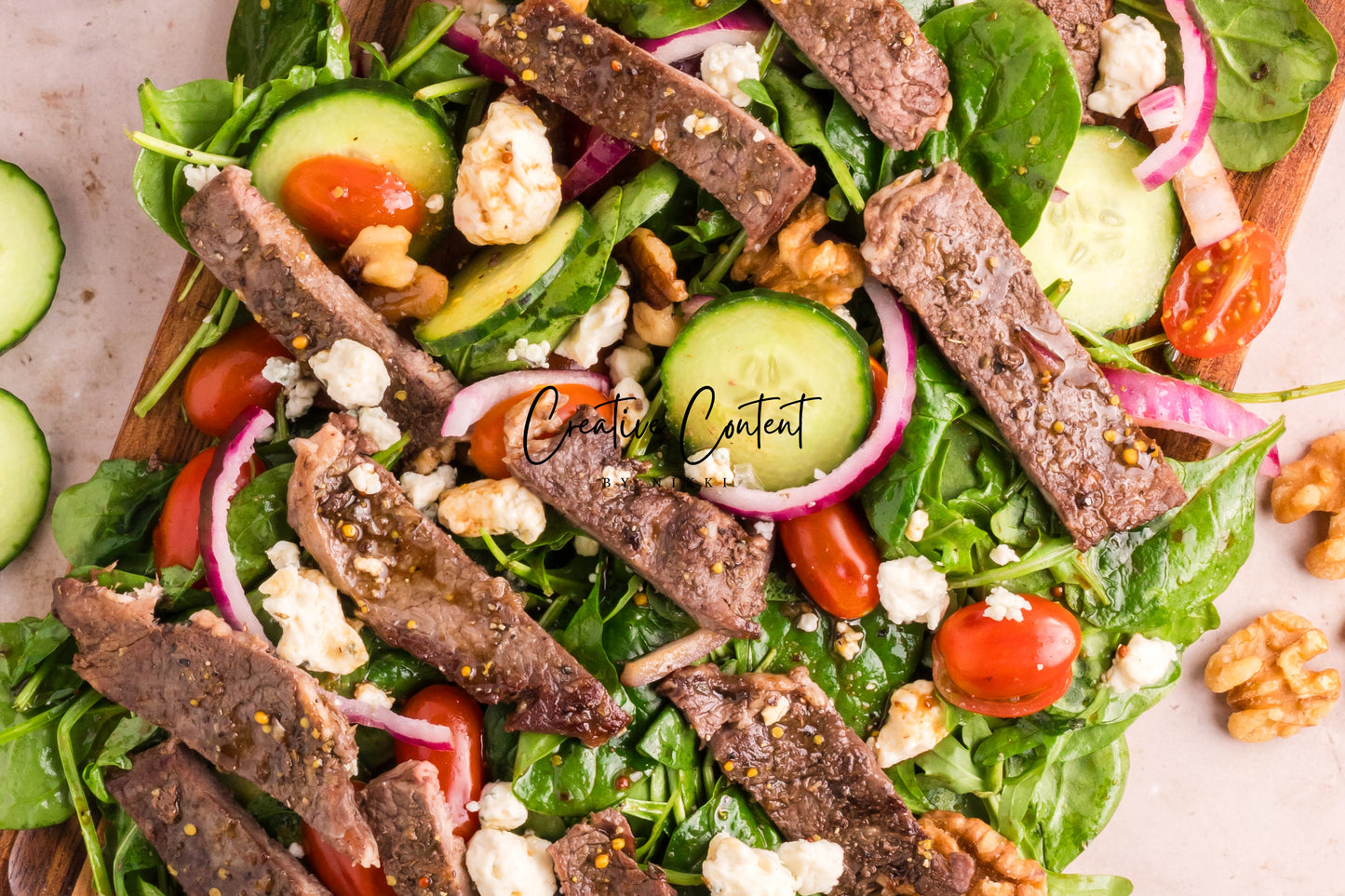 Steak Salad + Homemade Balsamic Vinaigrette - Set 2 of 2