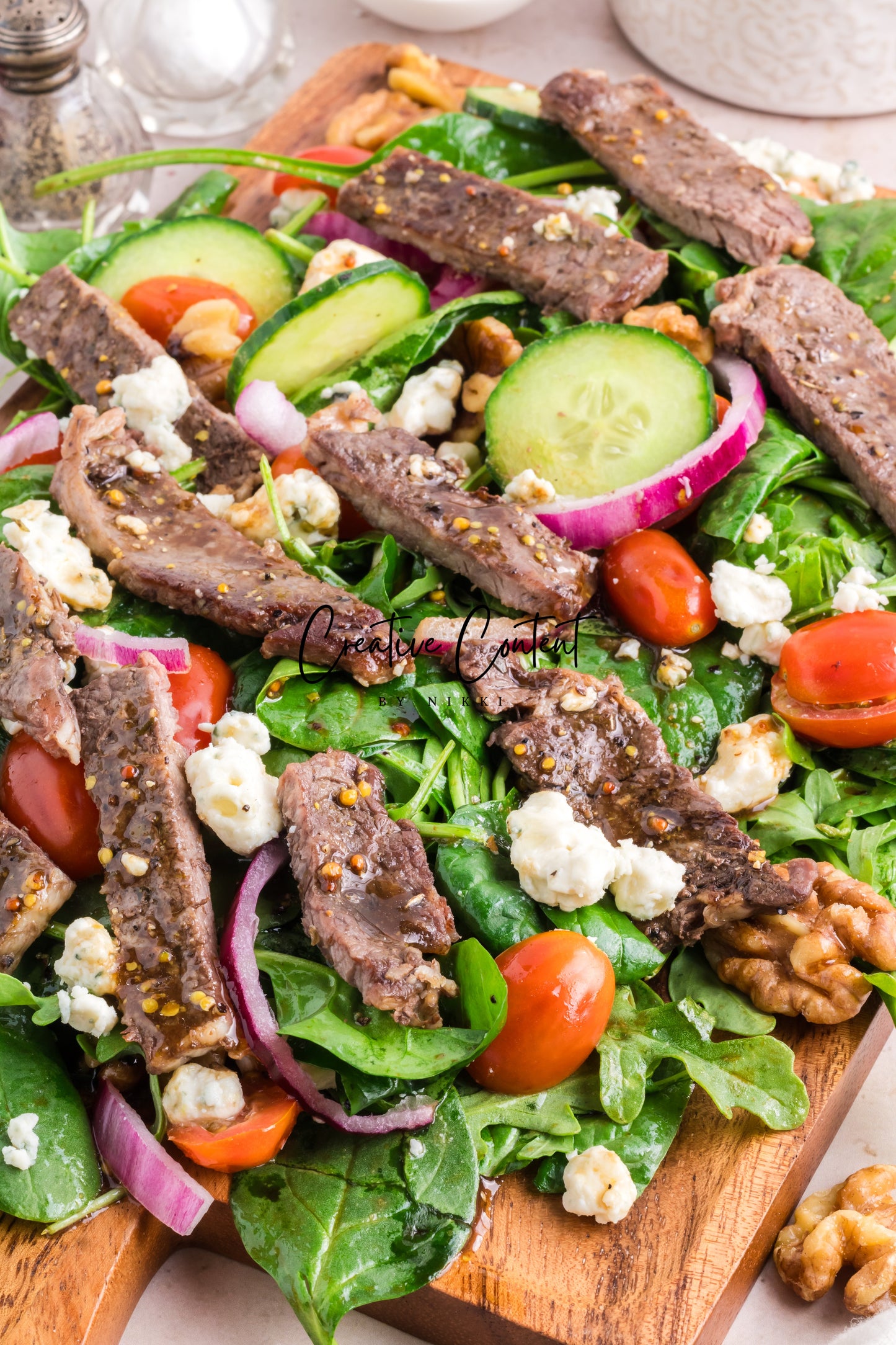 Steak Salad + Homemade Balsamic Vinaigrette - Set 2 of 2
