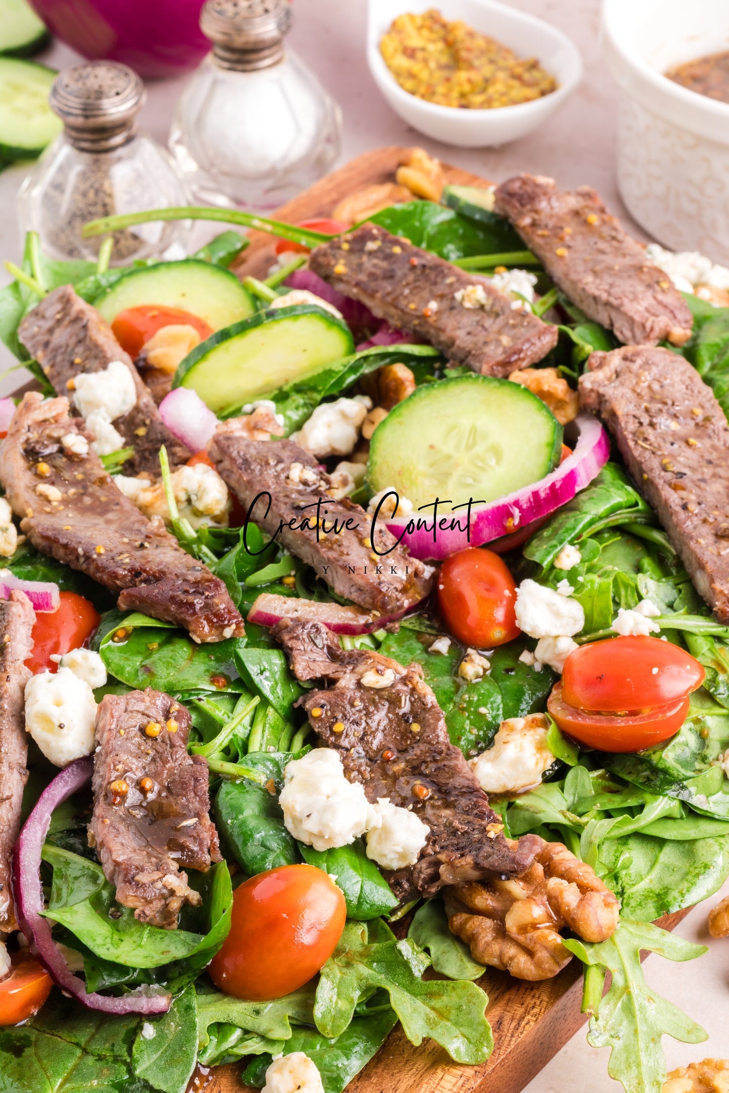 Steak Salad + Homemade Balsamic Vinaigrette - Set 2 of 2