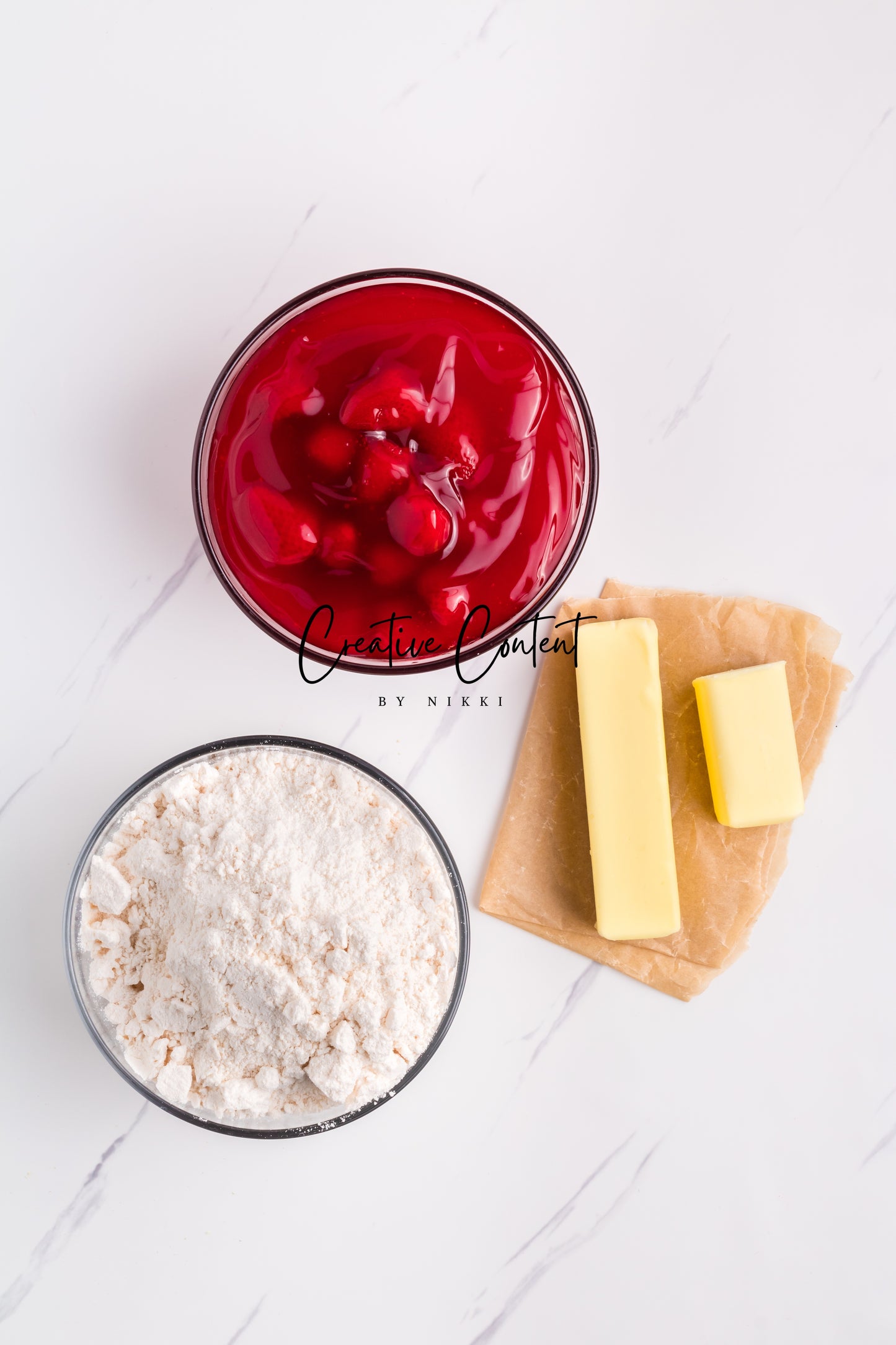 3 Ingredient Strawberry Dump Cake- Set 2 of 2