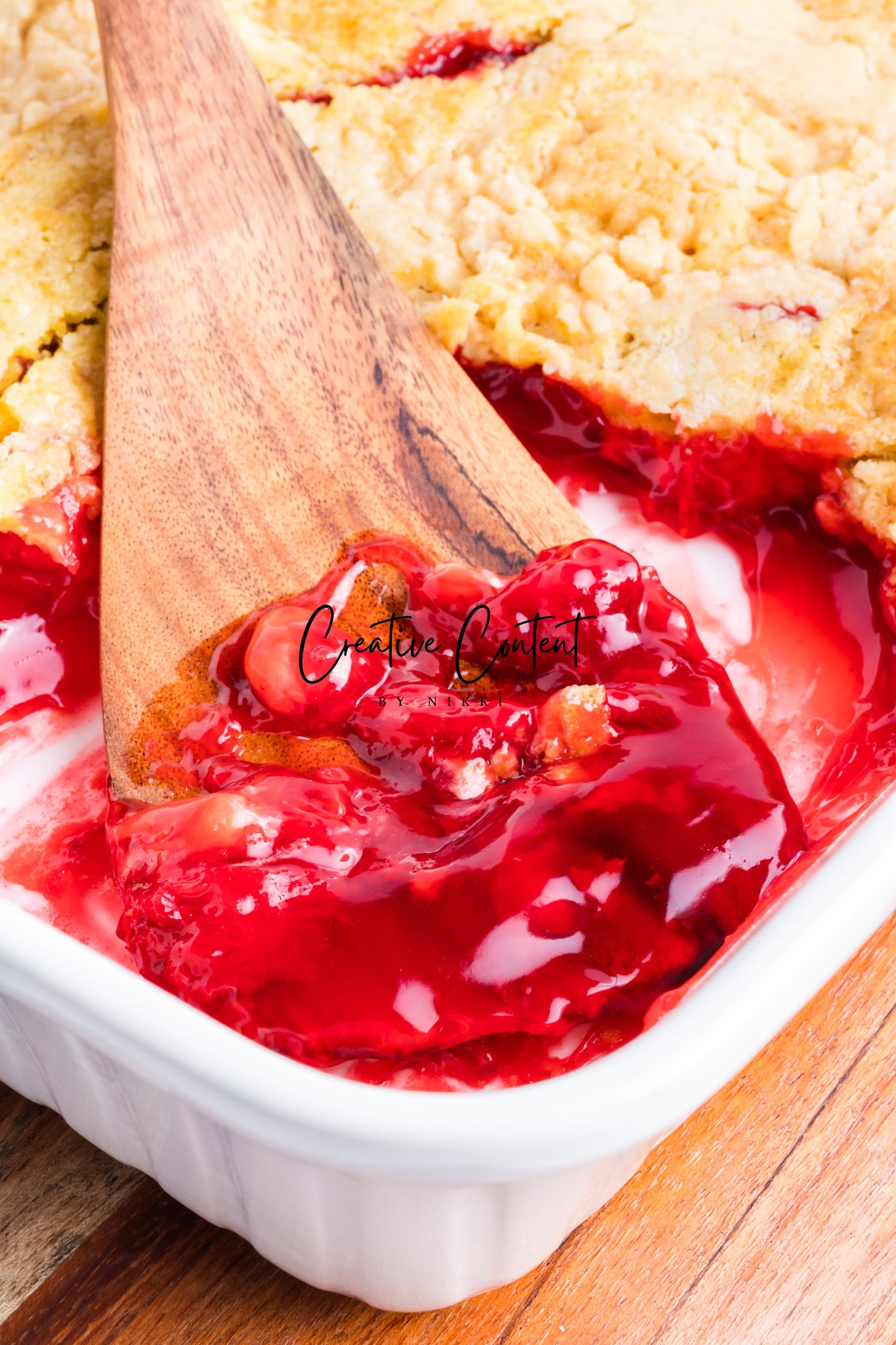 3 Ingredient Strawberry Dump Cake- Set 1 of 2