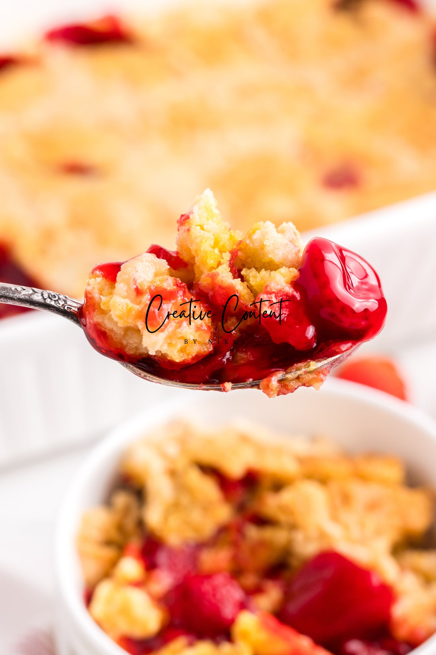 3 Ingredient Strawberry Dump Cake- Set 2 of 2