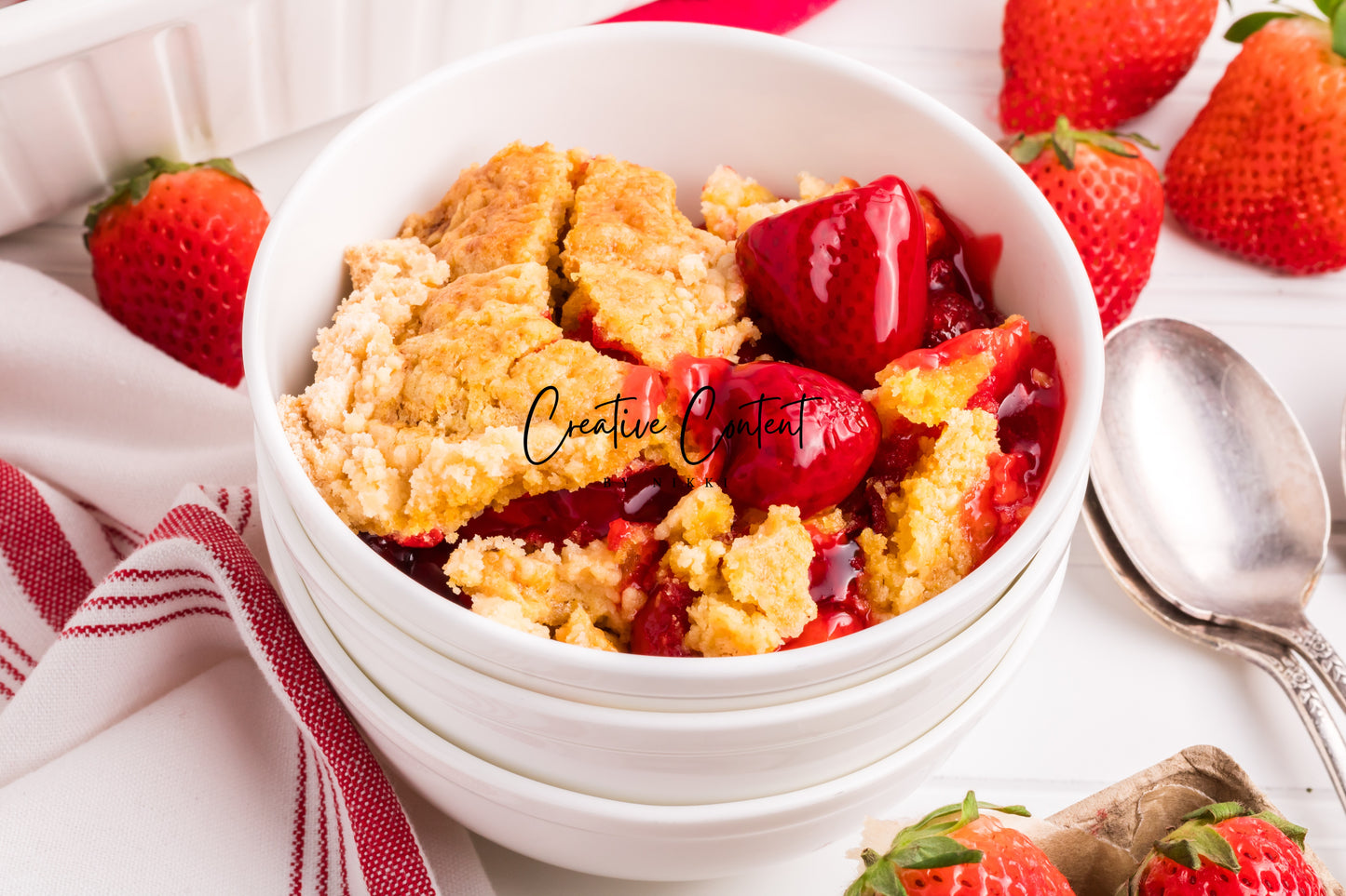 3 Ingredient Strawberry Dump Cake- Set 2 of 2